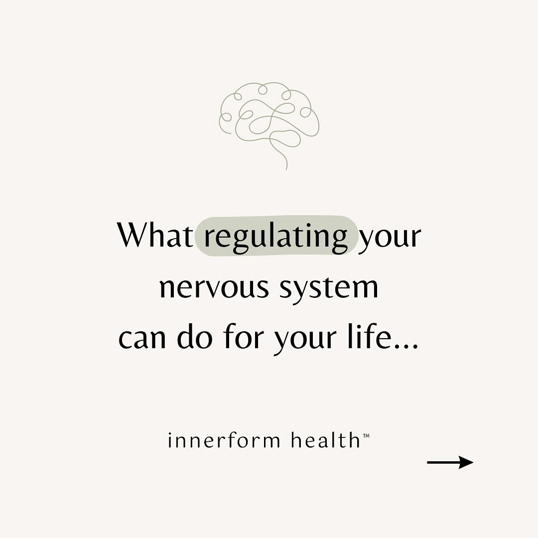 Here&rsquo;s what regulating your nervous system can do for your life...

⚡️ Help you reclaim your energy
🤝 Allow you to trust your gut instincts
💕 Increase your compassion for self and others
☺️ Heal chronic symptoms and alleviate anxiety
🏡 Allow