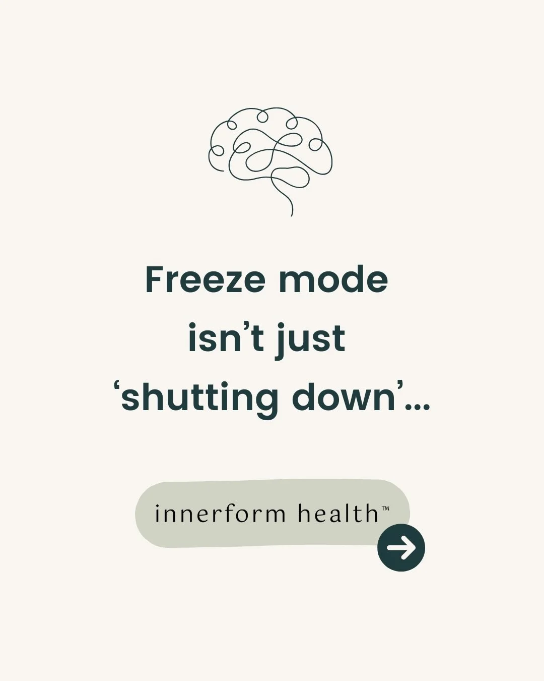 Freeze is one of the most misunderstood nervous system states.
&nbsp;
It doesn&rsquo;t always look like lying in bed doing nothing - it can show up as constant fatigue, mental fog, or endless overthinking without action.
&nbsp;
Your body isn&rsquo;t 
