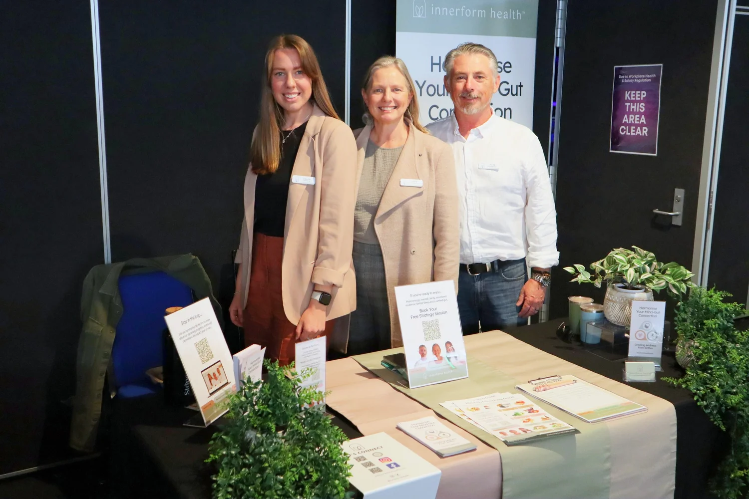 Chloe Louise, Jane Ooms and James Colliton from Innerform Health