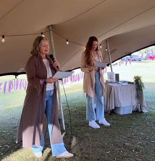 Jane and Chloe together at the Ultimate Girls Weekend