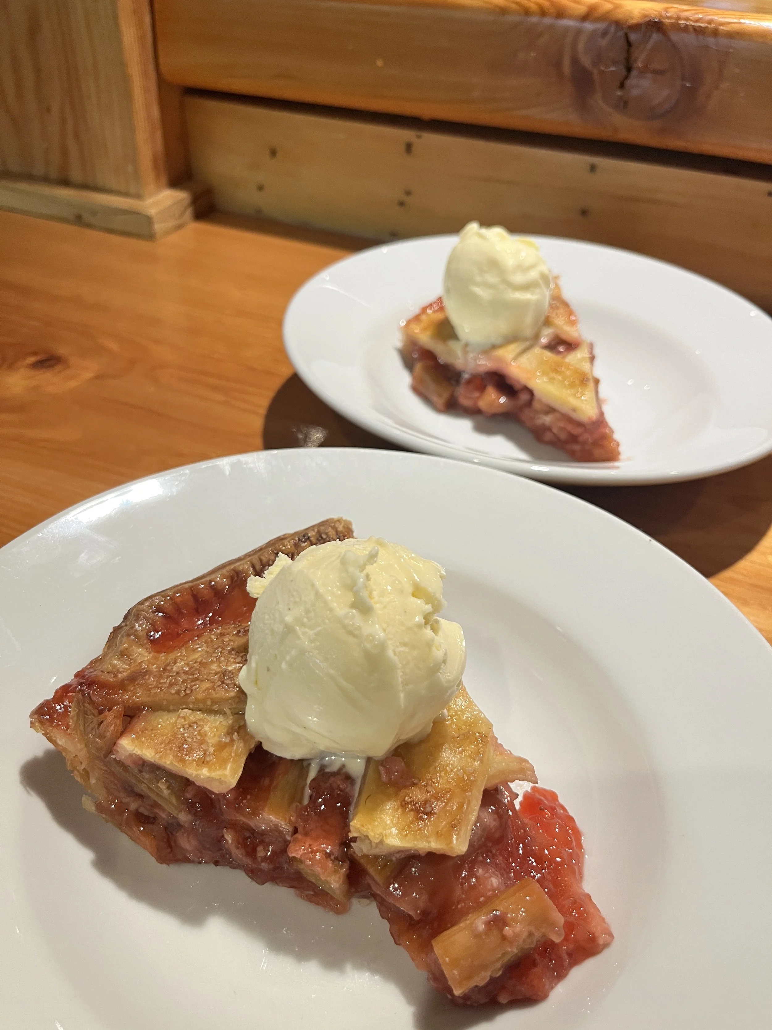 Strawberry-rhubarb pie and vanilla bean ice cream.jpg