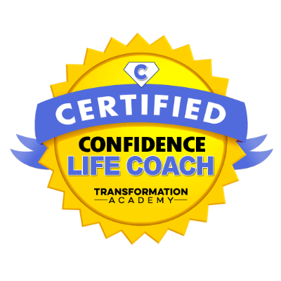 Gold sun-like shape with Certified Life Coach written across it