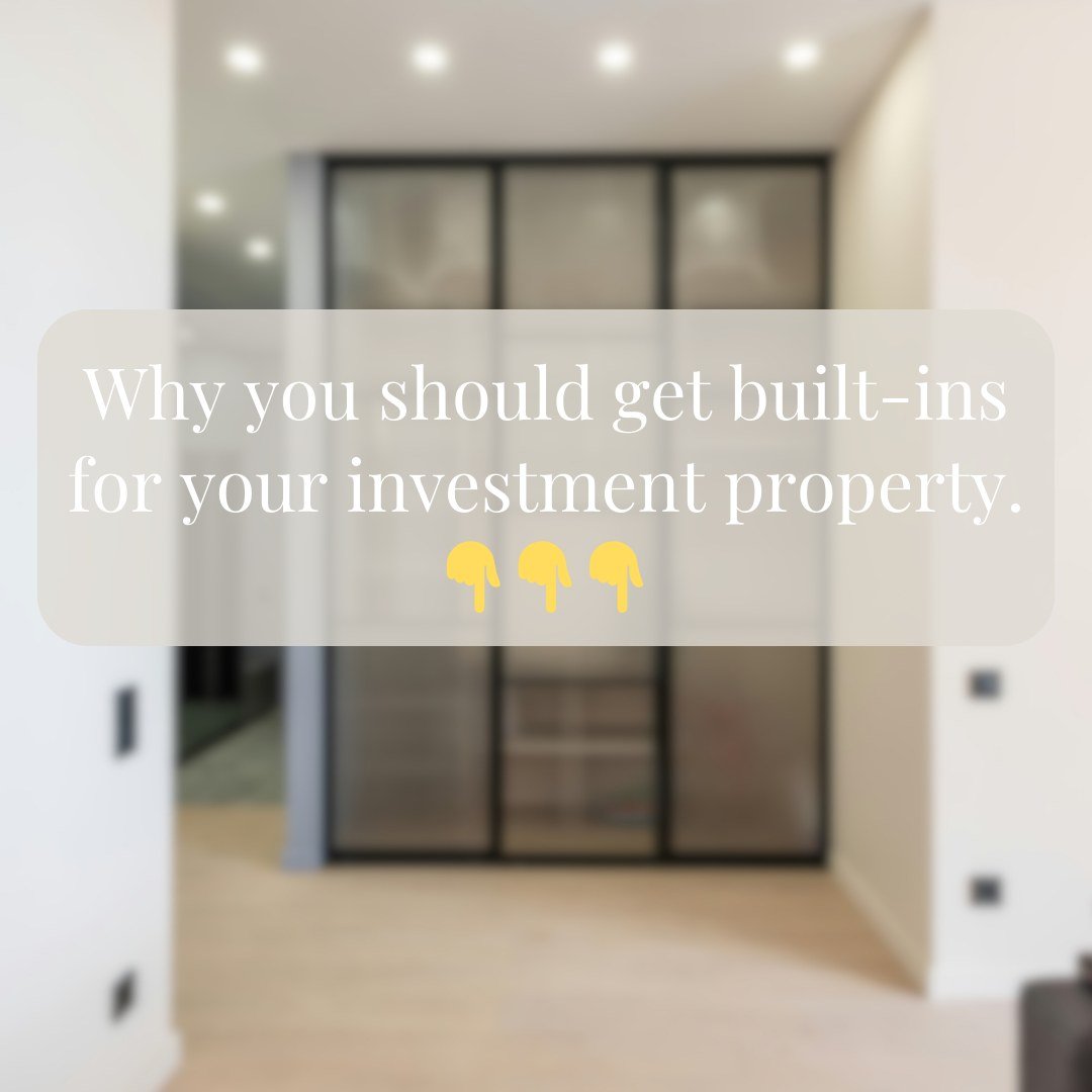 I often get asked if built-ins are worth it, when my client plans to stay in the property for a shorter period before renting it out. The answer is...

YES, it's definitely worth the investment! Going the extra mile with a custom built-in makes a mas