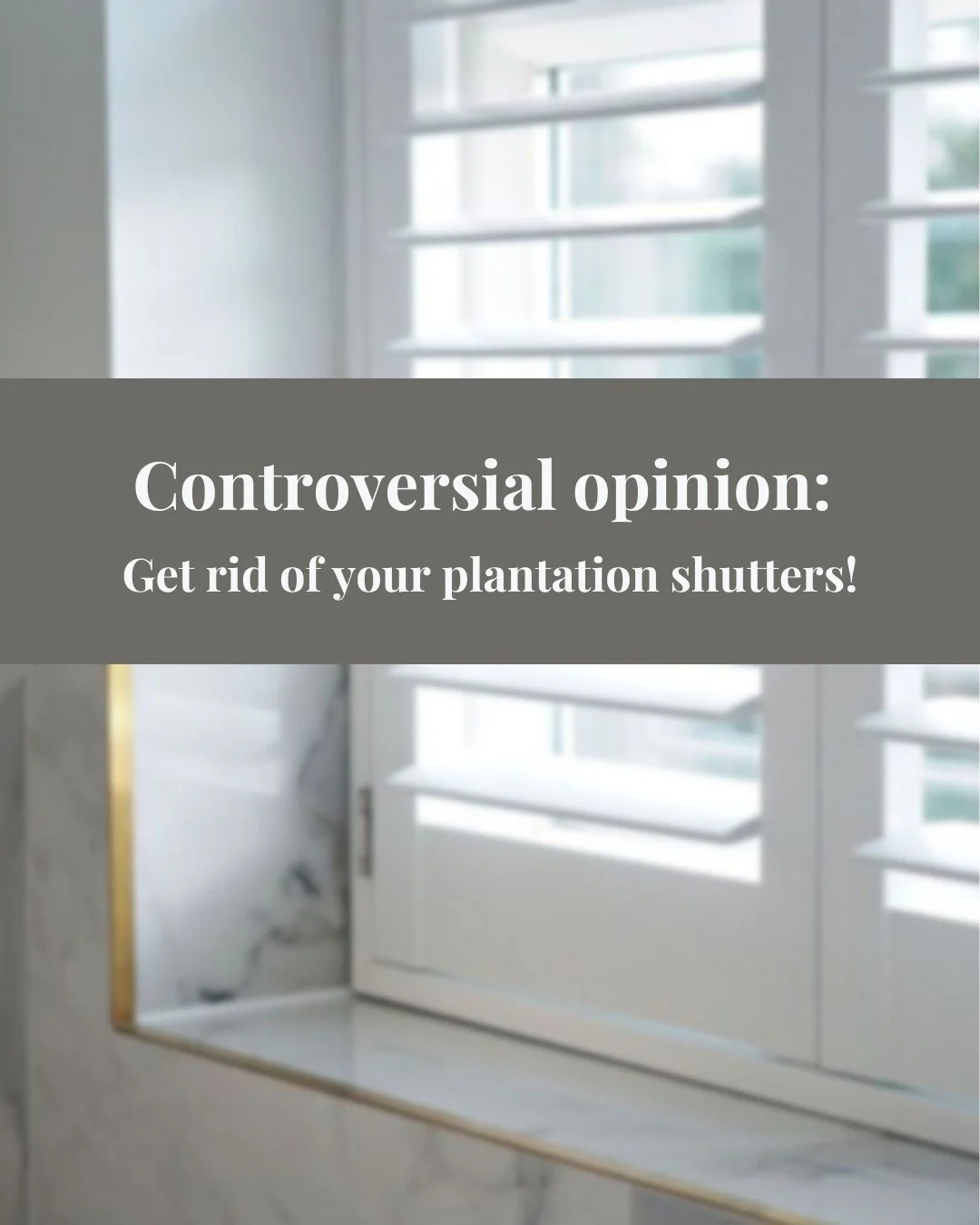 I've said it before, and I'll say it again - shutters, no thank you! ✋🚫
...
...
#ThingsThatDontWork #NotWorthIt #Shutters #DesignThatIsntGreat #MyOpinion #TakeItOrLeaveIt #DanishDesigner #Sydney #SharingThoughts #DesignThoughts