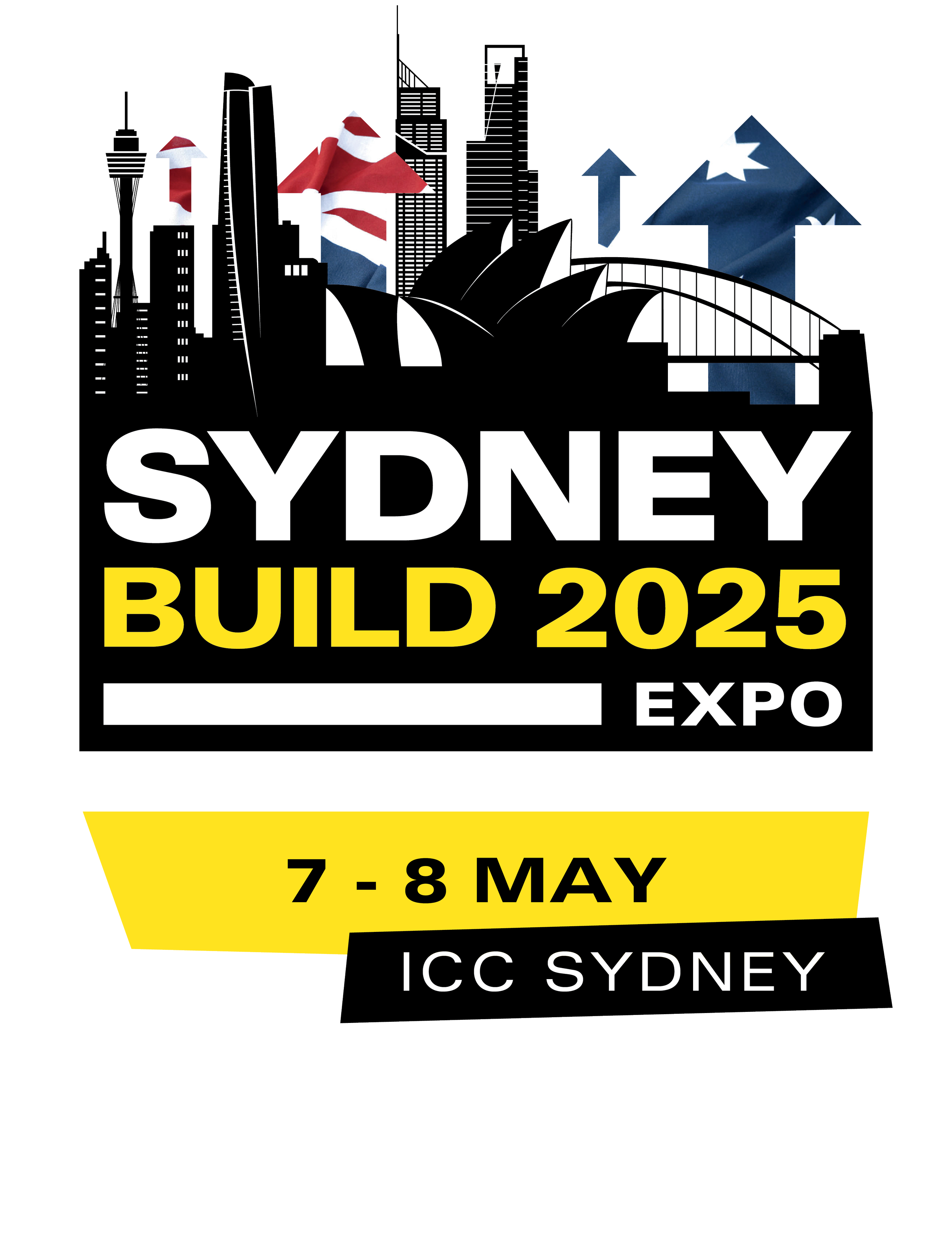 Event poster for Sydney Build 2025 Expo at ICC Sydney, taking place from May 7-8.