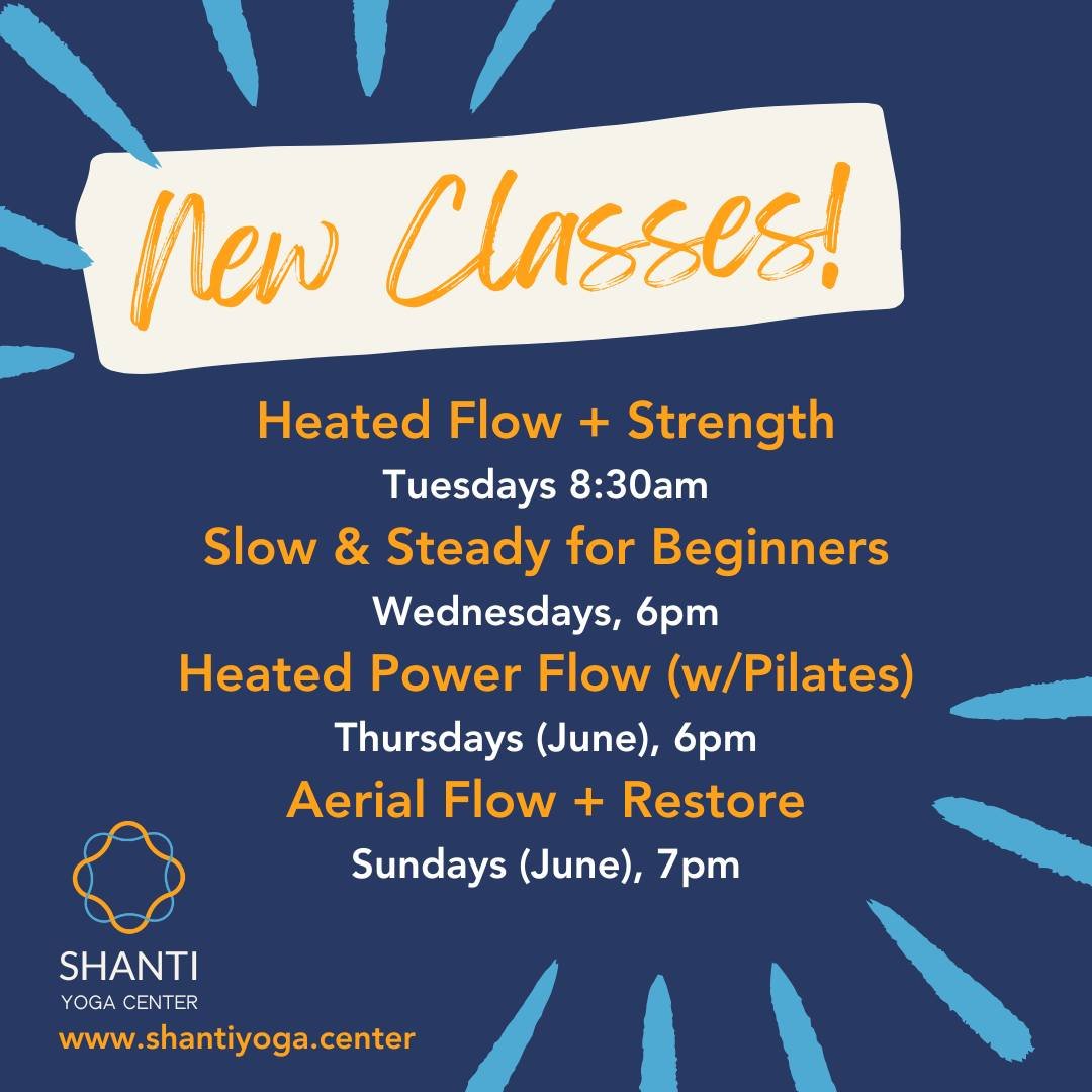 ✨New Classes!✨

We have some great new additions to our regular weekly schedule. This does not include the summer lineup of outdoor classes (stay tuned!). May is a month for &quot;magic!&quot; It's a time to spring into action and try something new!
