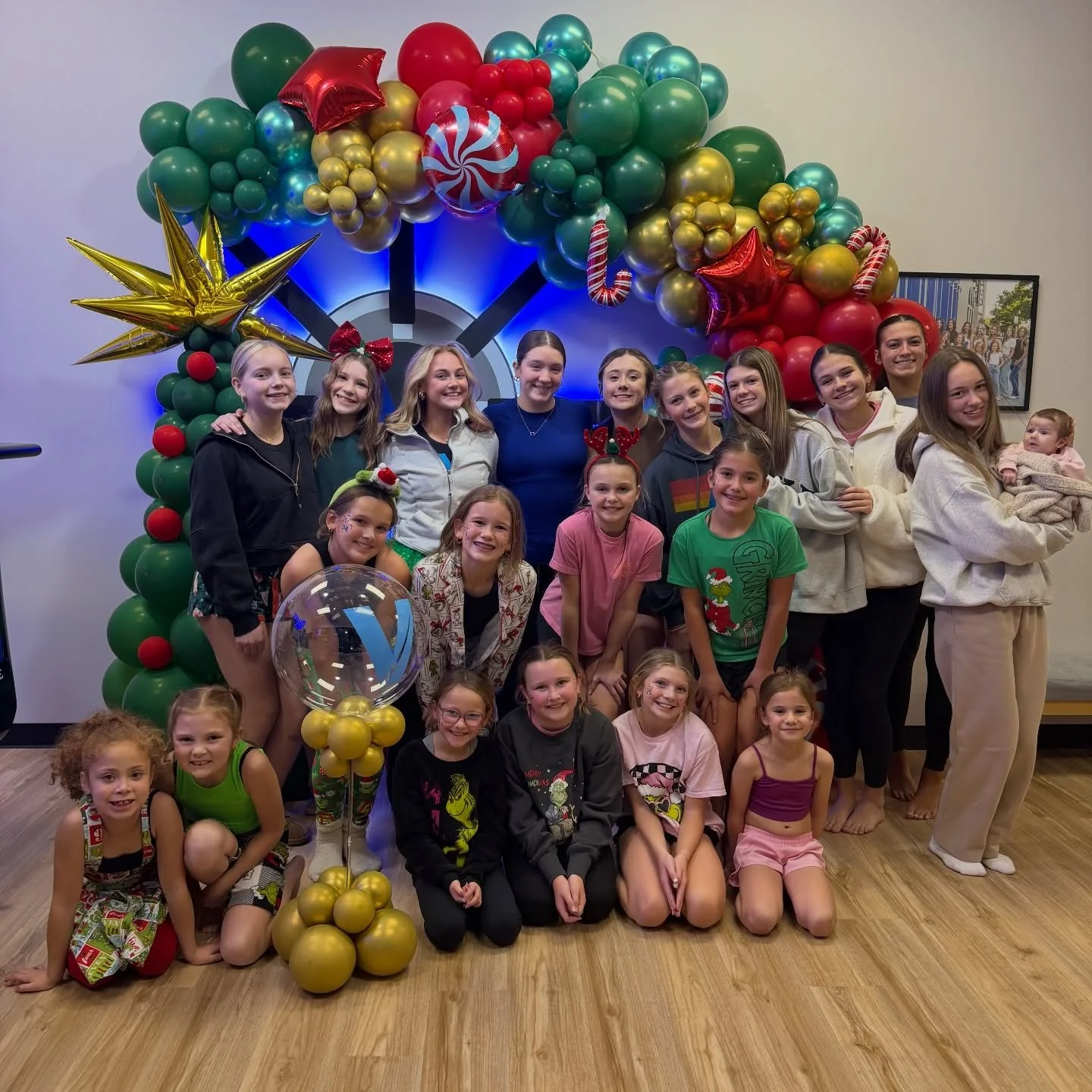 Spirit week ending right with tacky sweater day and green grinch day 🎄🎅🏼