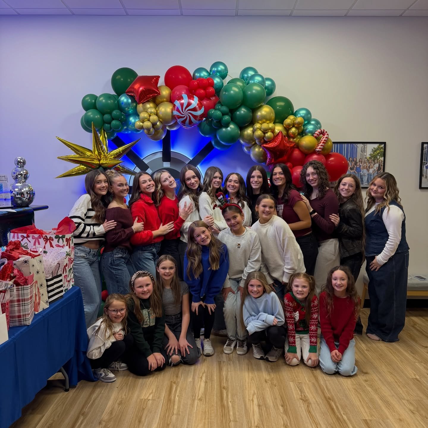 Christmas party with our company and Pom members!