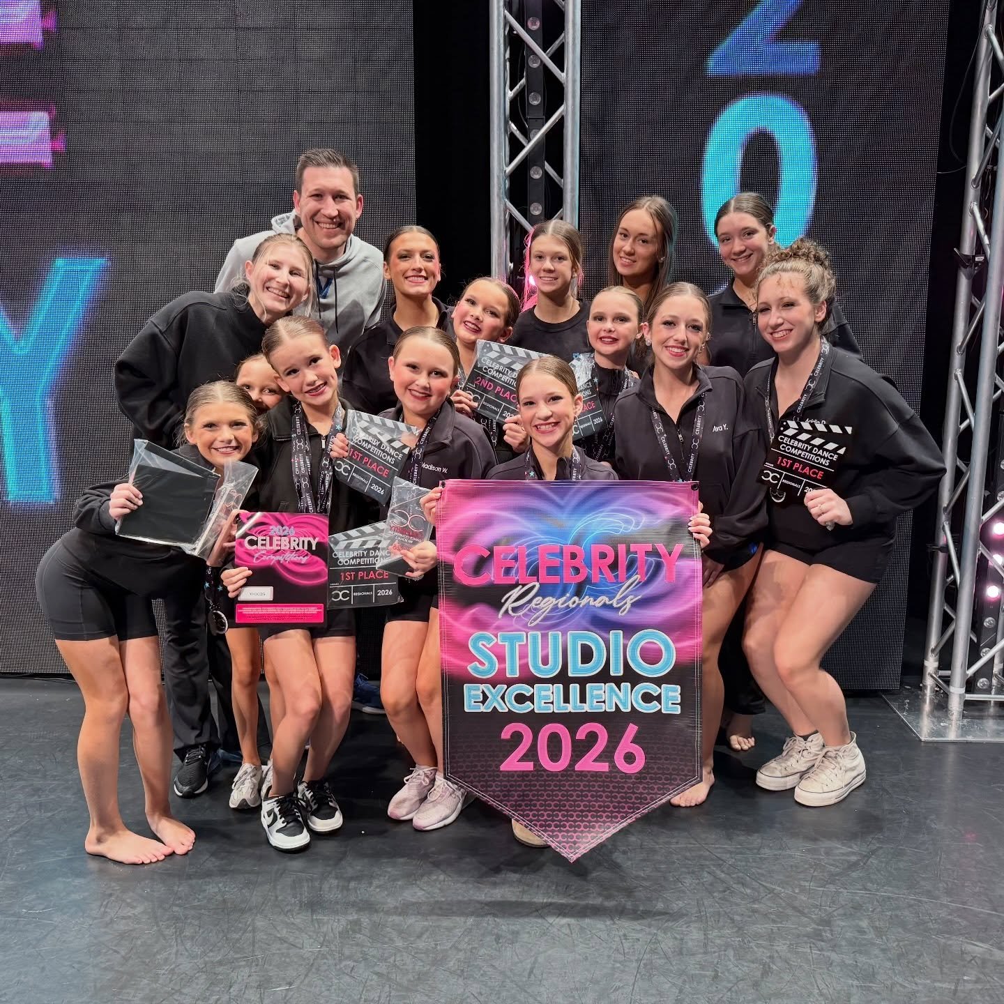What a weekend with @dancecelebrity 🌟 we are honored to receive the studio excellence award and so proud of our girls hard work to earn such an achievement! Until next year 🏆
