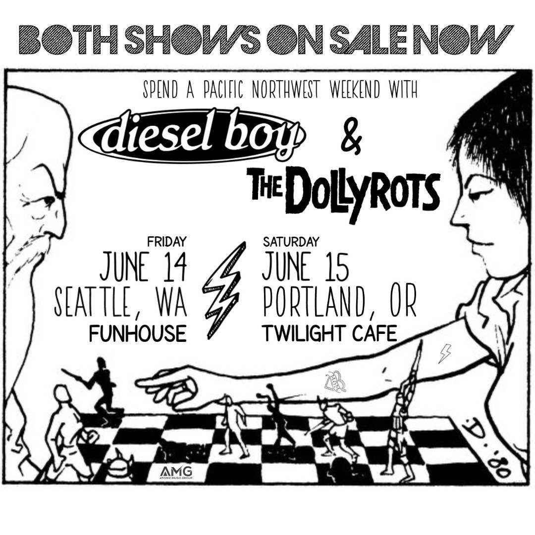 Tickets for our pair of shows in the Pacific Northwest with @thedollyrots are both on sale now. Come hang!

June 14: Seattle, WA @funhouseseattle 
June 15: Portland, OR @twilightcafeandbar