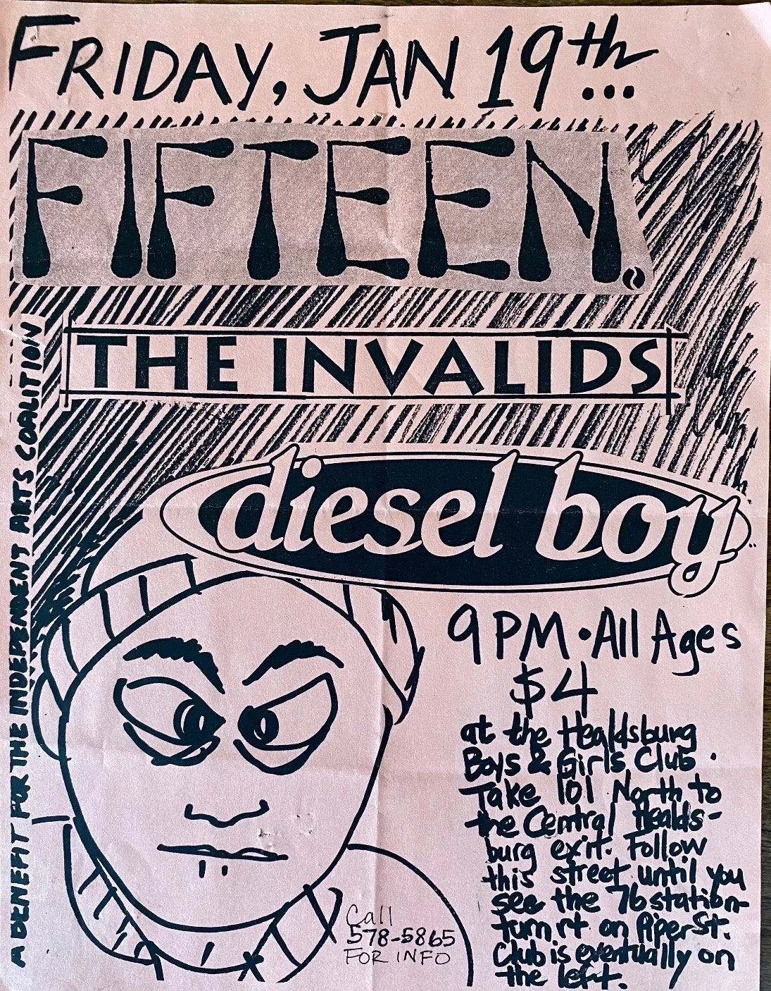 January 19, 1996. Pretty sure this was the only time we played with Fifteen. And the only time we played a Boys &amp; Girls Club. We were definitely big fans of the early to mid-'90s Lookout Records stuff.