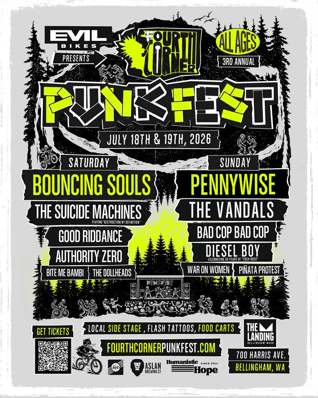 PNW peeps! Super stoked to be on this year's @fourthcornerpunkfest where we'll be celebrating the 30th b-day of Cock Rock. The festival is two full days this year, and what a lineup!

🎟️ 2 Day Pass Presale - 3/27
🎟️ Single Day Early Bird - 4/3