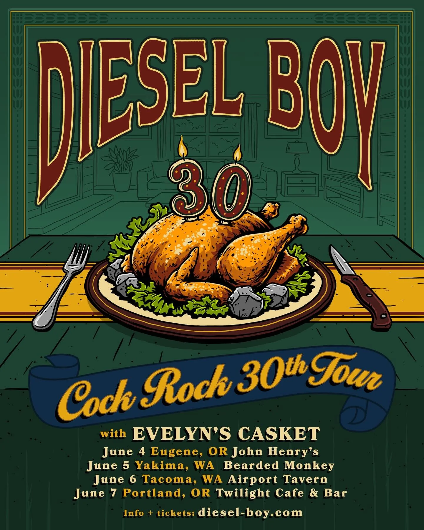 FIRST WAVE OF COCK ROCK FULL ALBUM SHOWS!

We can&rsquo;t believe our debut album came out 30 years ago. Crikey! But how better to let the world know we&rsquo;re old than by playing the entire thing front to back, plus a bunch of other songs you prob