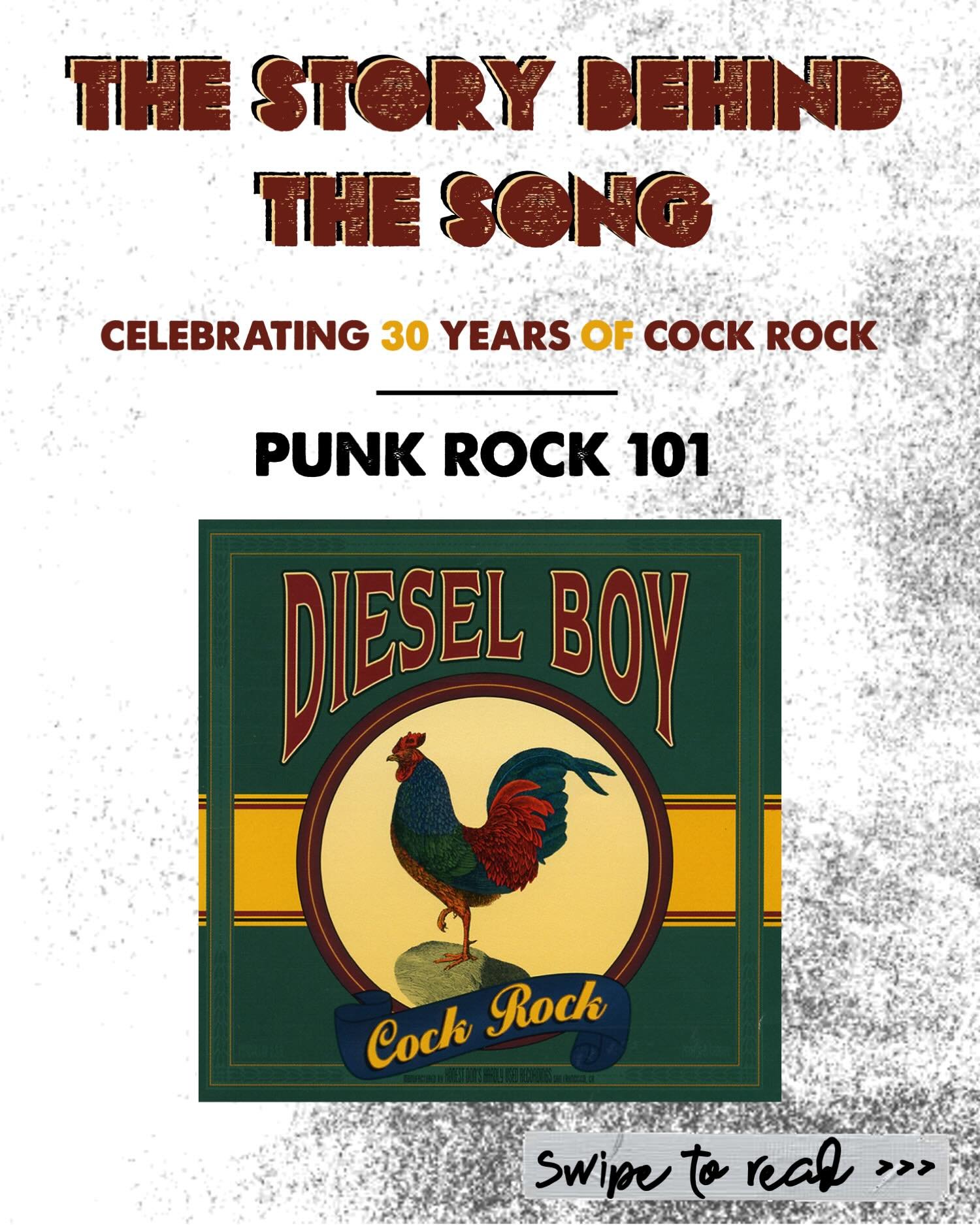 As we continue our celebration of Cock Rock&rsquo;s 30th this year, we go behind the scenes of &lsquo;Punk Rock 101&rsquo; &mdash; the one we wrote, not the Bowling for Soup one. Swipe through to read the story.