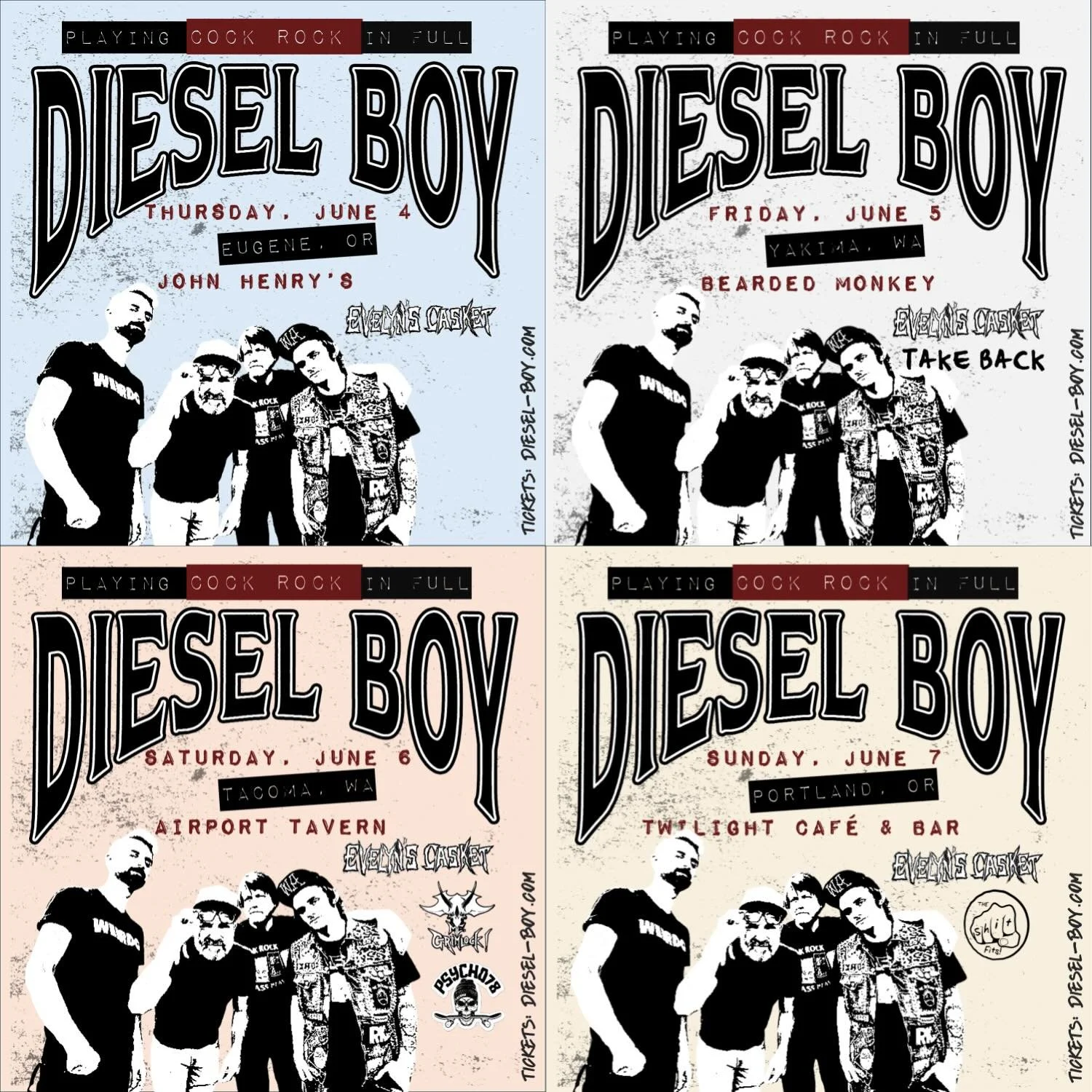 Our first run of &ldquo;Cock Rock&rdquo; 30th anniversary shows kicks off tomorrow in the PNW and runs through the weekend. We&rsquo;re super psyched to finally get out and play the record in full for you all. Hope to see you out there!

June 4 &bull