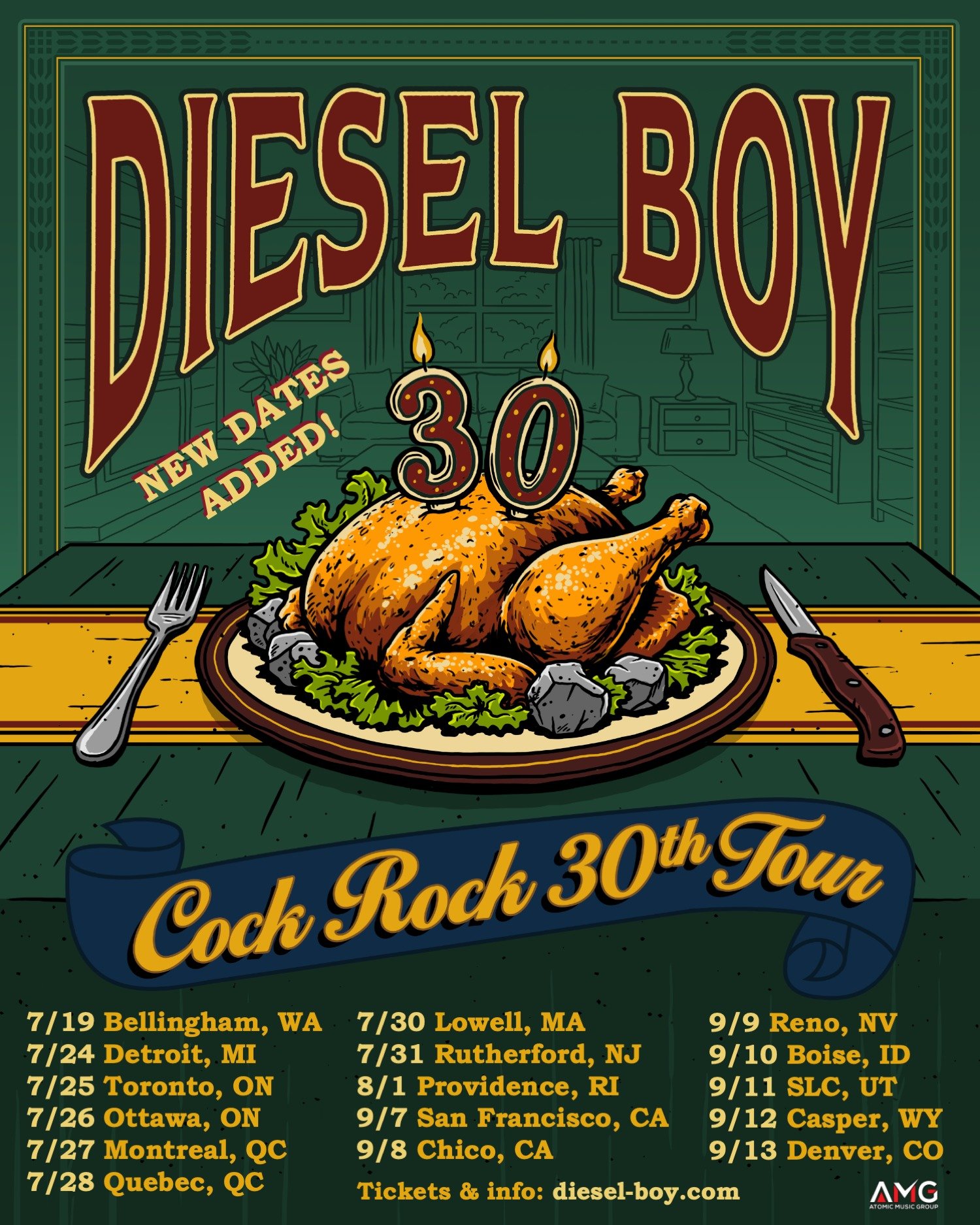 Today we&rsquo;ve got a bunch MORE DATES TO ANNOUNCE for our Cock Rock 30th anniversary shows. Exciting, right?? We&rsquo;re super stoked to be hitting the road with Honest Don&rsquo;s OGs MAD CADDIES for a week of West Coast and Mountain West shows 