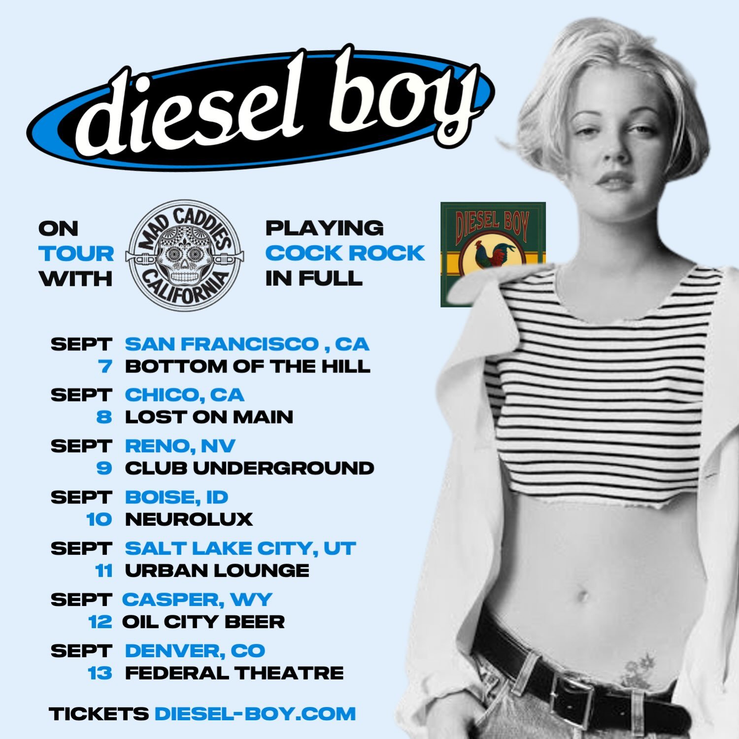It&rsquo;ll be an Honest Don&rsquo;s reunion when our next run starts in about a month with @madcaddiesofficial. We can&rsquo;t wait! Tickets for all shows are on sale now.

Sept 7 &bull; San Francisco, CA&nbsp;@bottomofthehillsf
Sept 8 &bull; Chico,