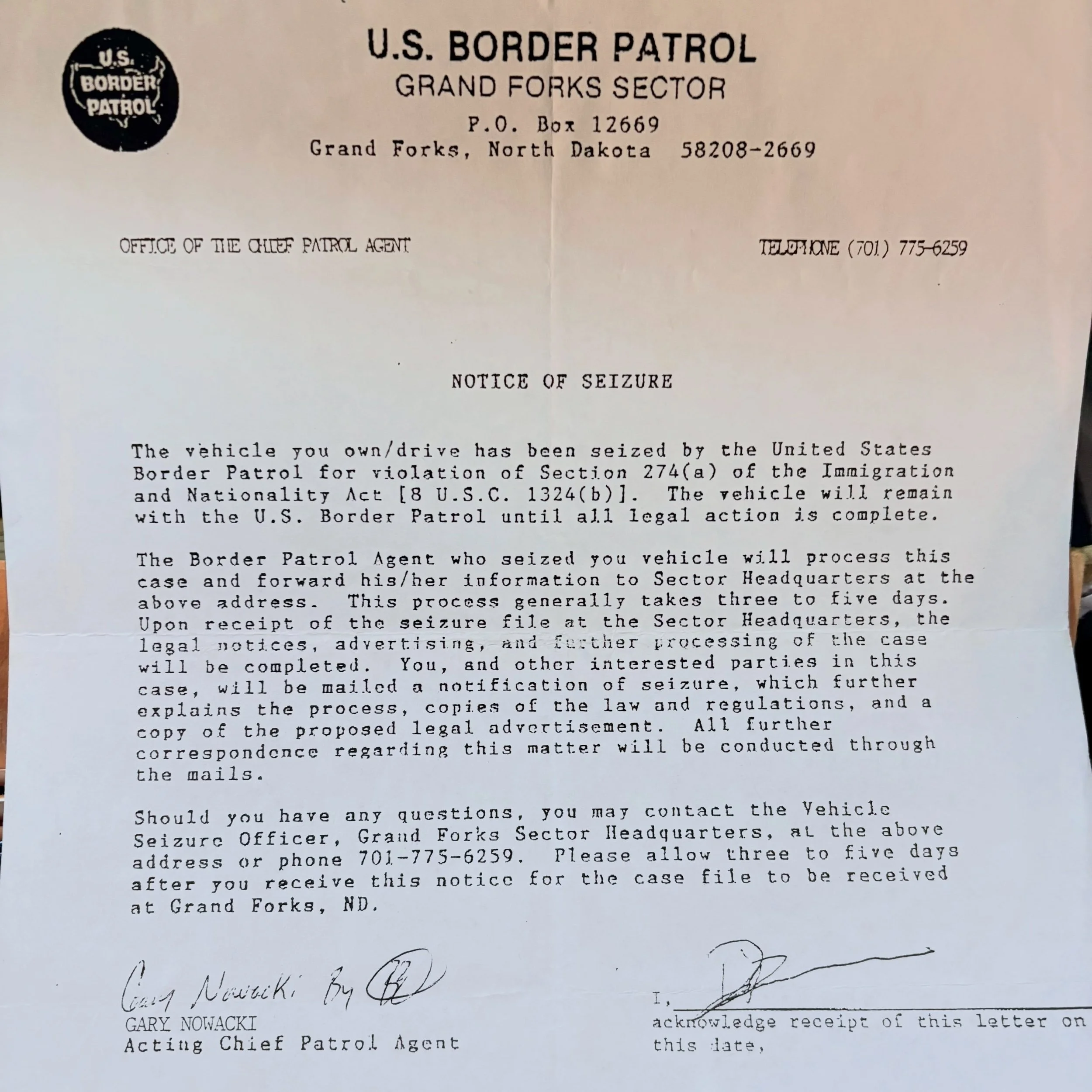 We were involved with the US Border Patrol before it was cool.