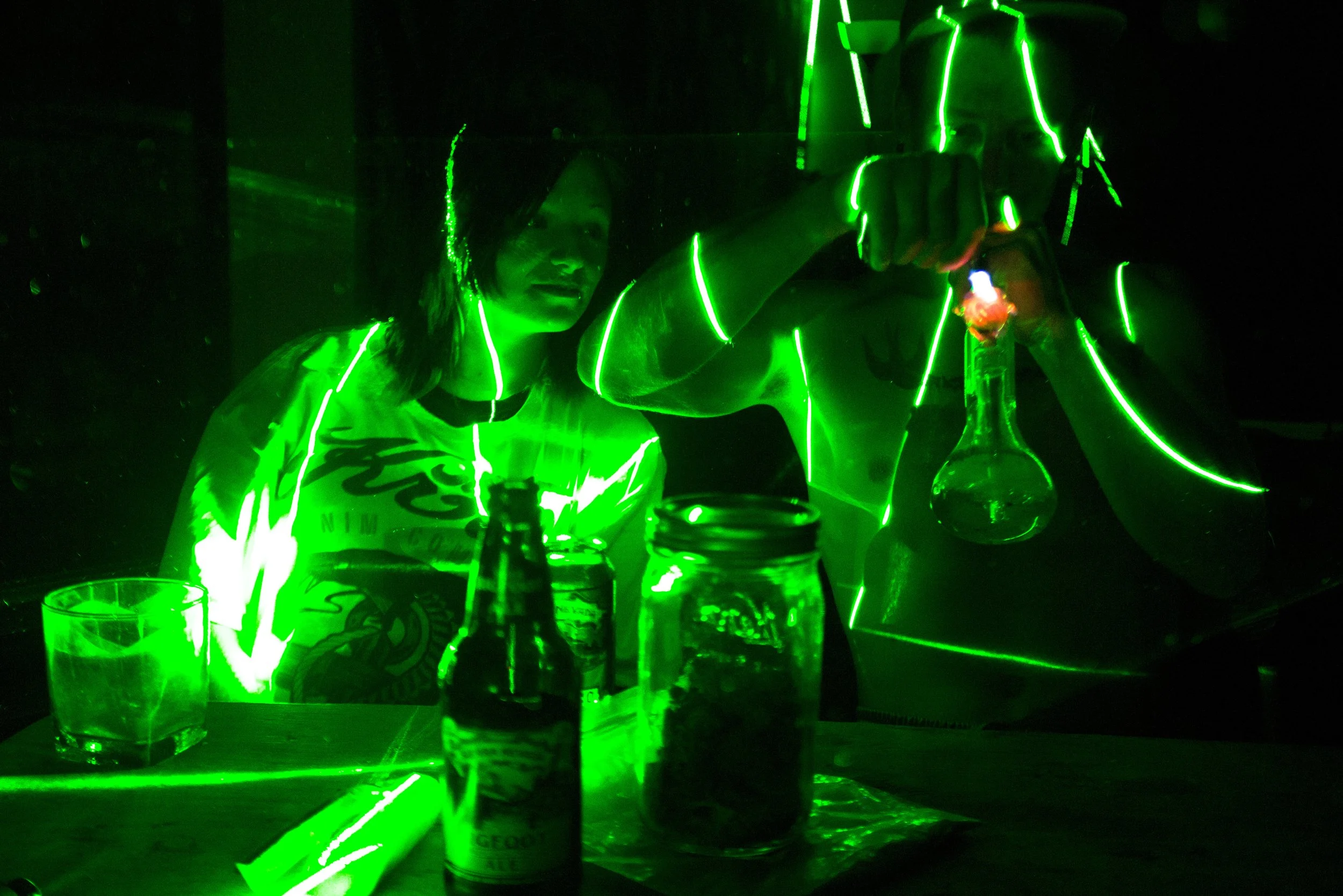 Marijuana Ranch Humboldt County California October 2013 41 Connor Jahni Smoking Laser Photo by Vito Fun.JPG