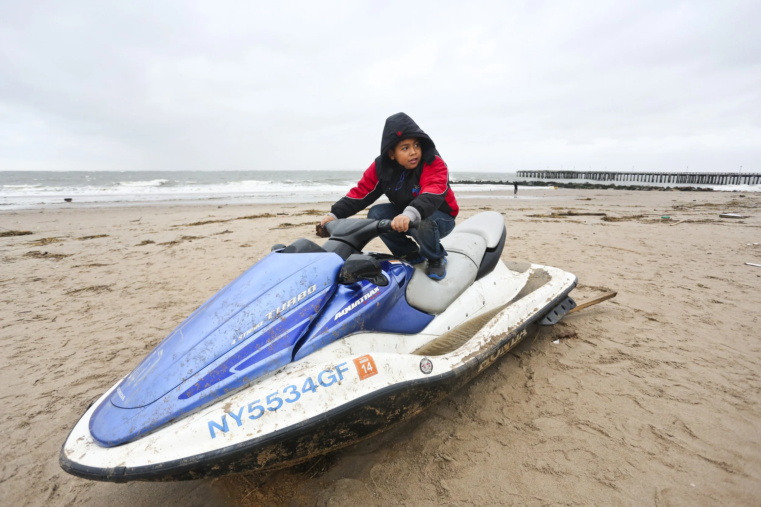 Hurricane Sandy Aftermath in Brooklyn 59 Jet Ski On Beach Photo by Vito Fun.JPG