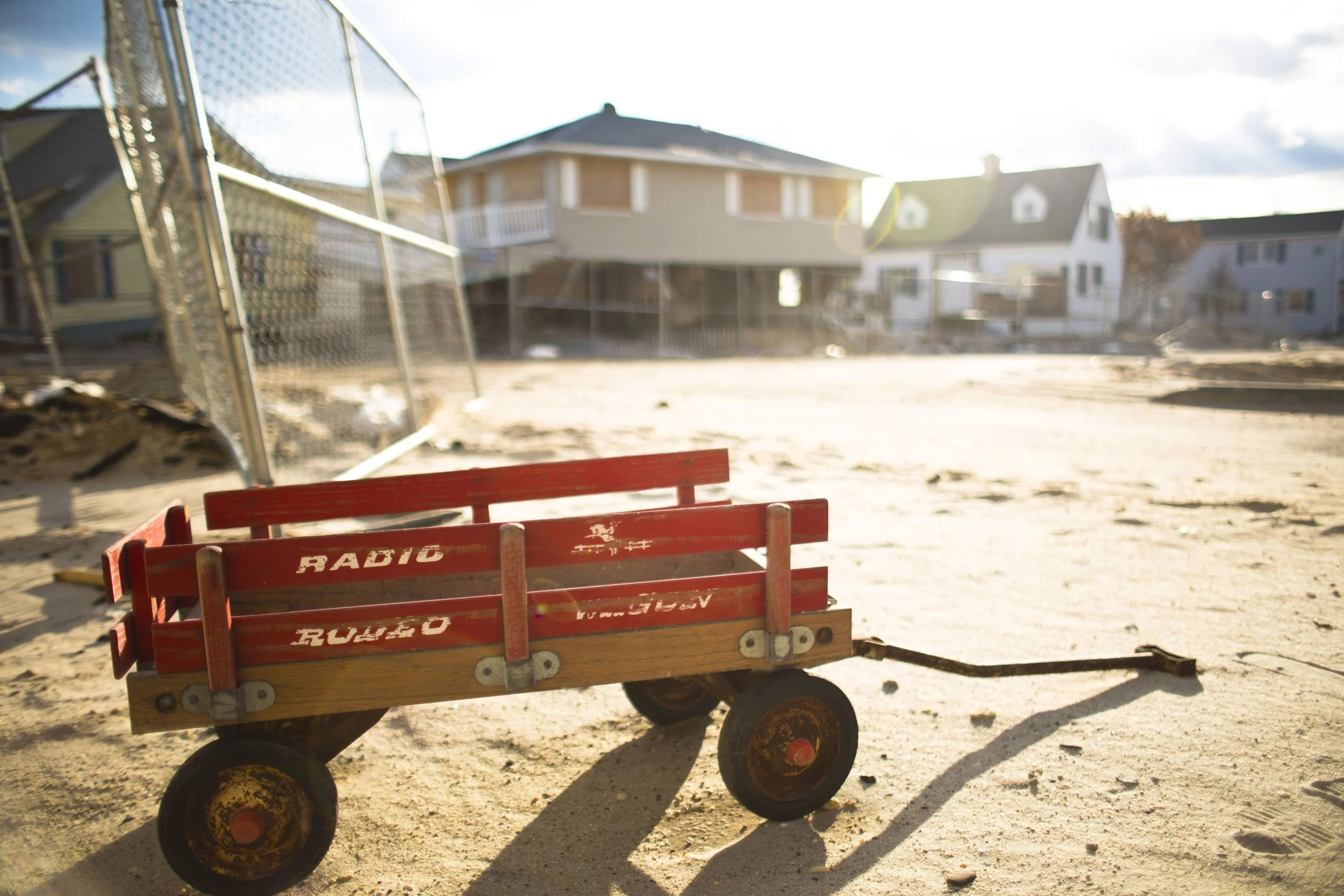 Hurricane Sandy Six Month Aftermath - Ortley Beach New Jersey 3 Red Wagon Radio Flyer Photo by Vito Fun.JPG