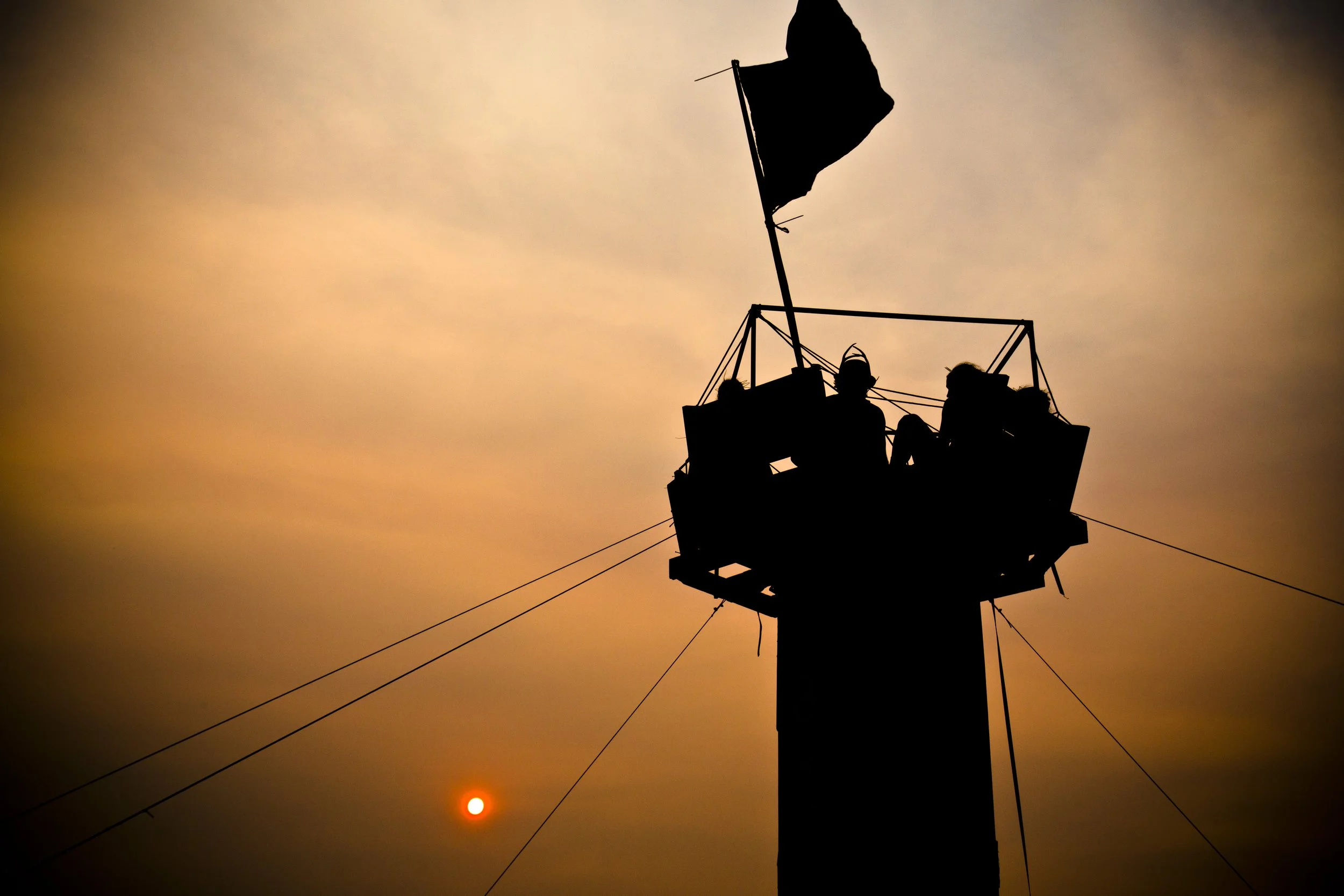 Burning Man 2013 14; Sunset Silhouette.JPG