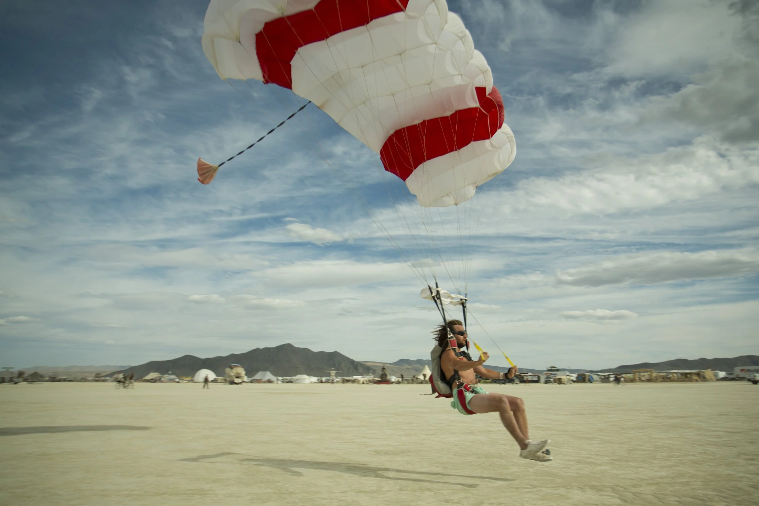 Burning Man 2014 27; Skydiver Coming In.JPG