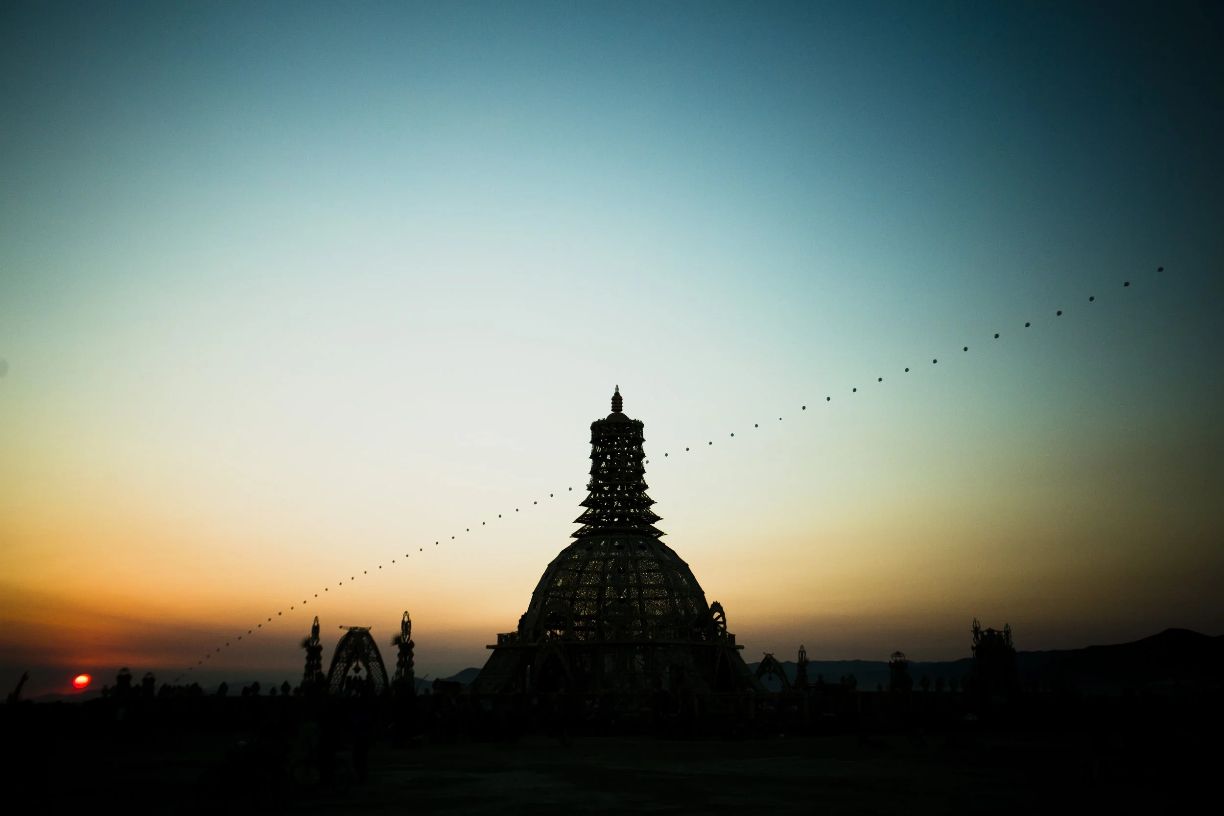 Burning Man 2014 75; Temple Sunrise Silhouette.JPG