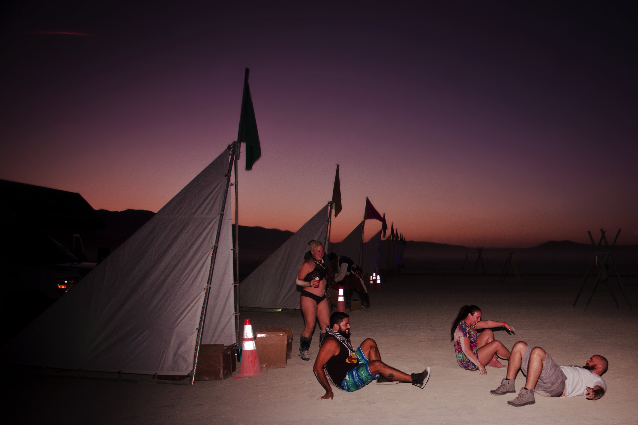 Burning Man 2015 12; Greeters Initiation Sunset.jpg