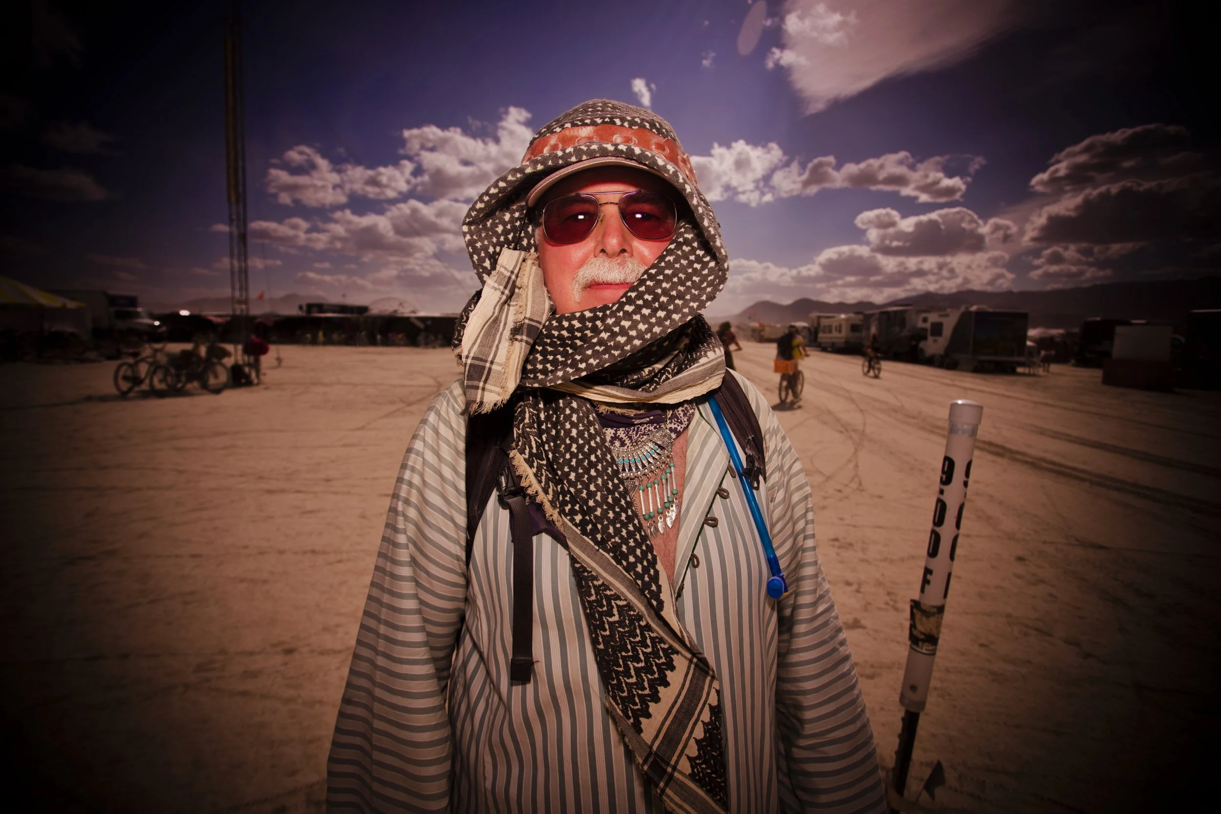 Burning Man 2015 213; Guy Dressed For The Desert.jpg