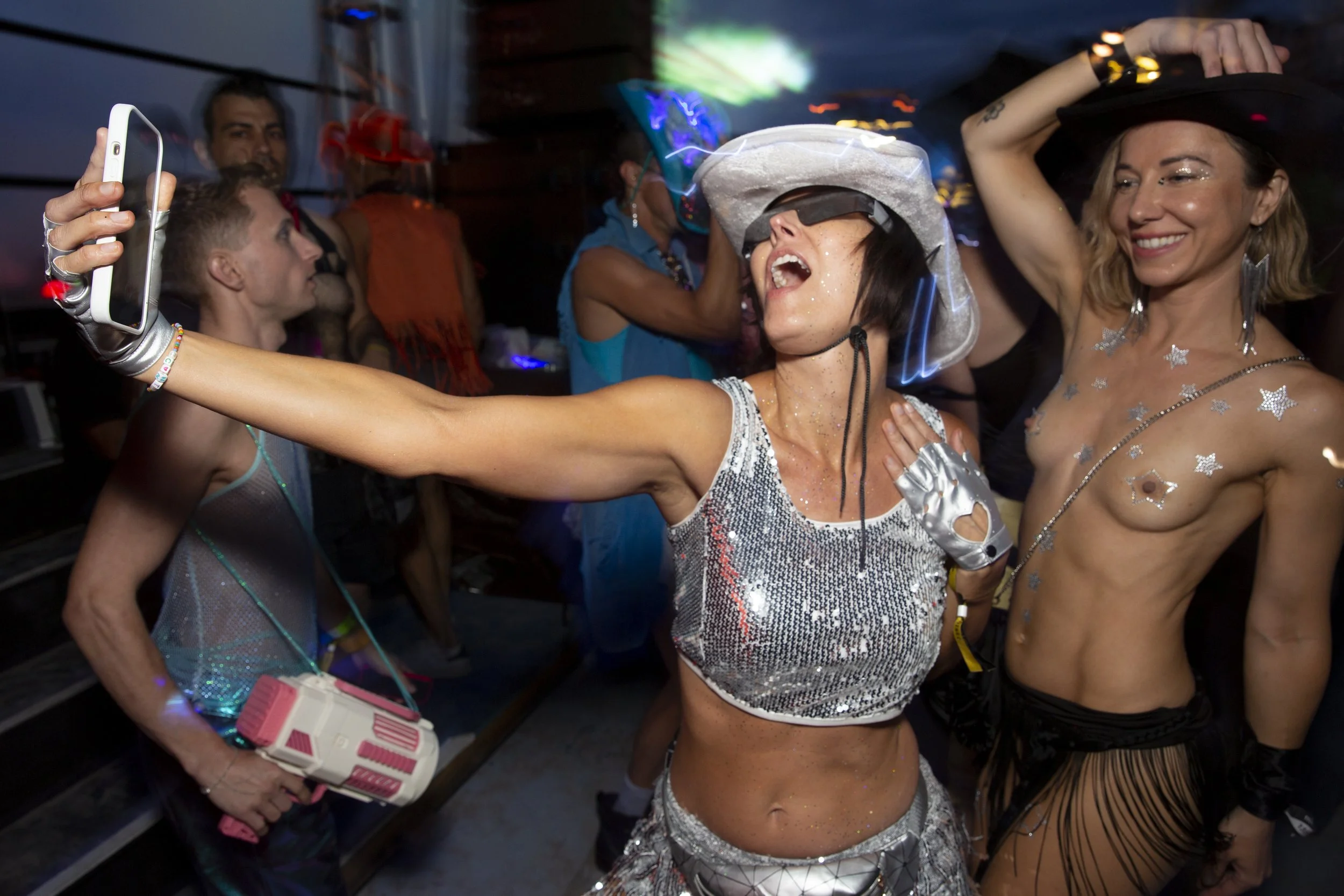 Fire Island Pines - Pines Party 2024 296; Beach Party DJ Modgirl Selfie Photo by Vito Fun.jpg