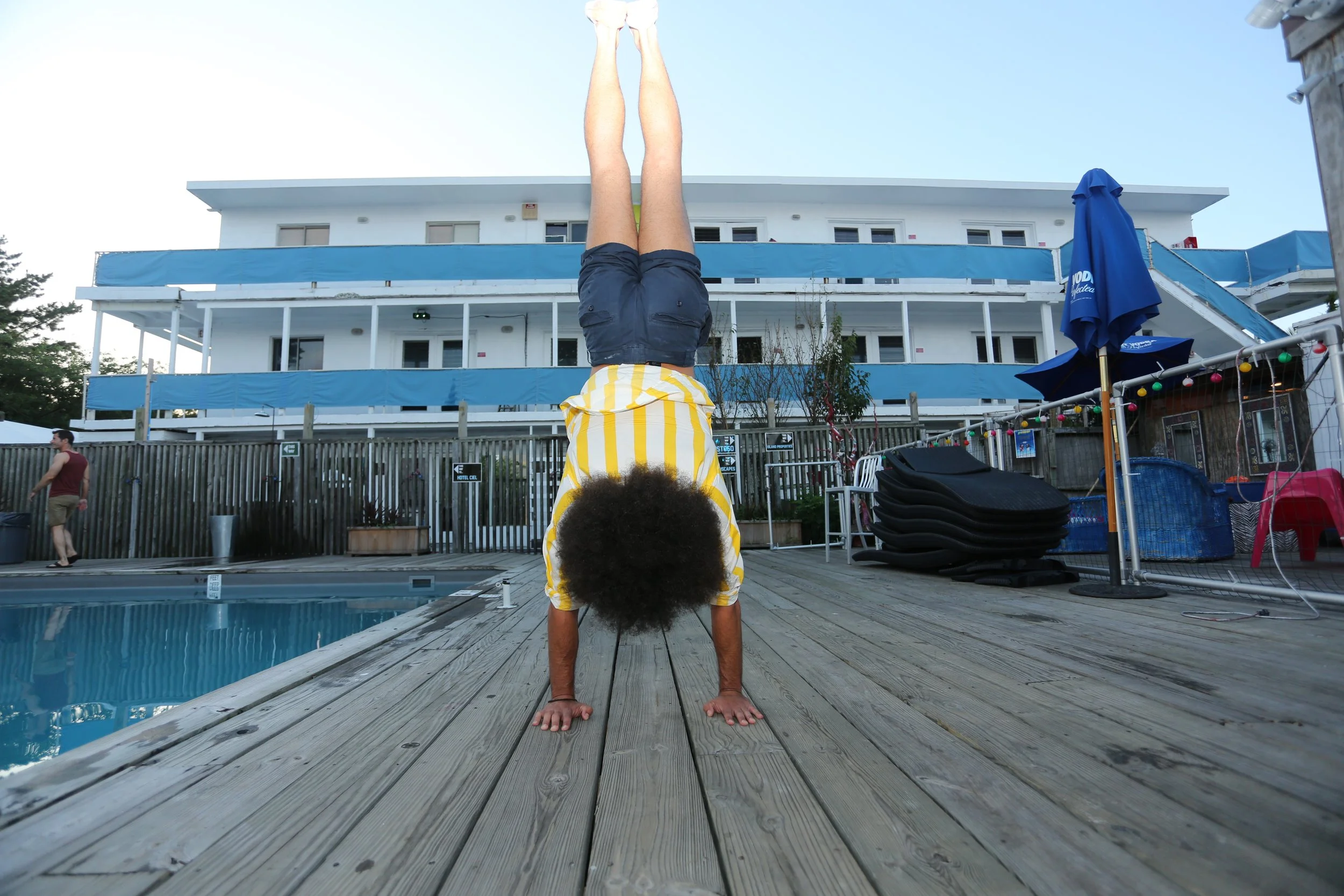 Fire Island Pines - Pines Party Weekend 2012 210; Victor Handstand Pool Photo by Vito Fun.JPG