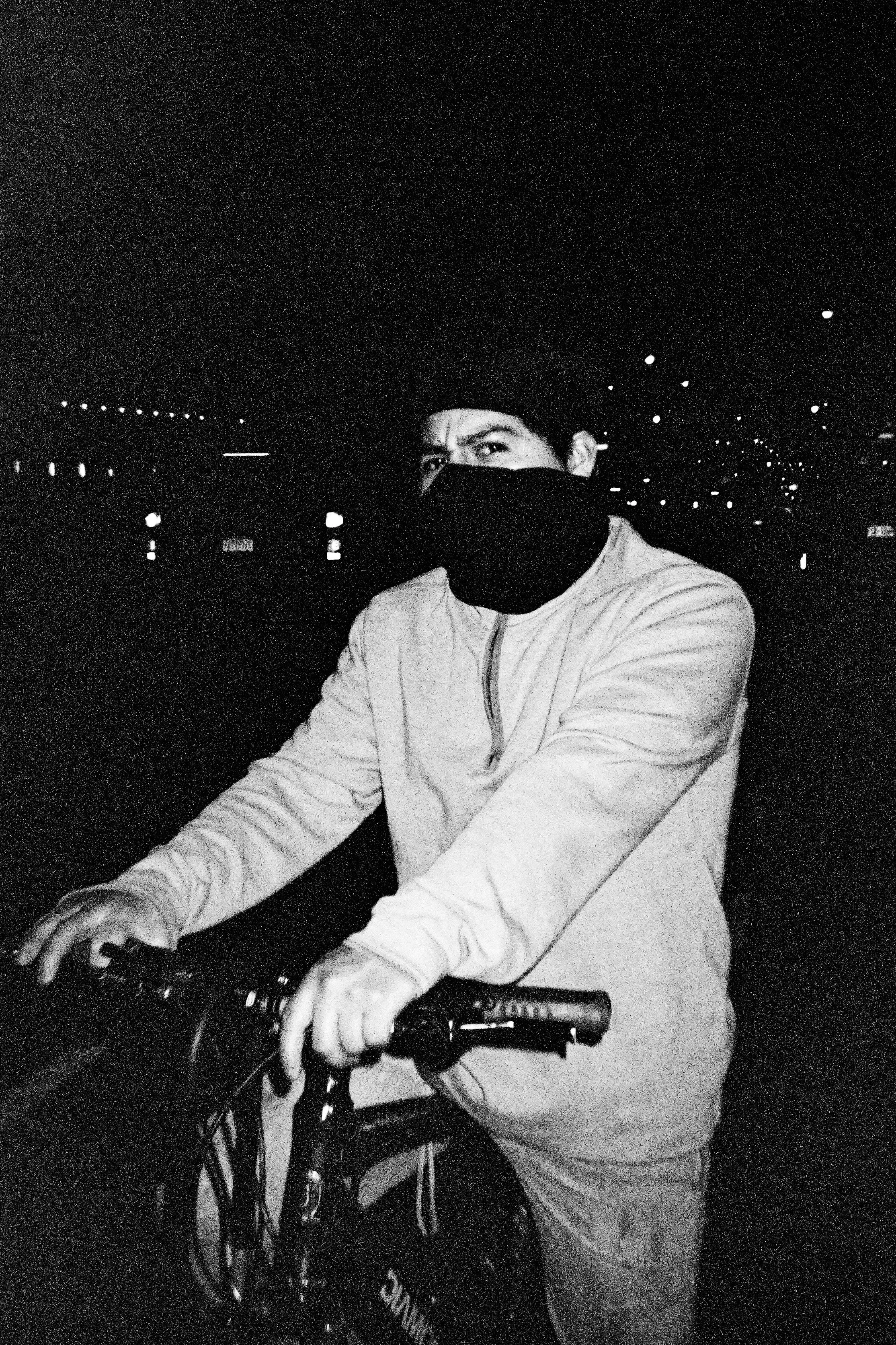 Mexican On Bike Negative Scans Black & White Streets.JPG