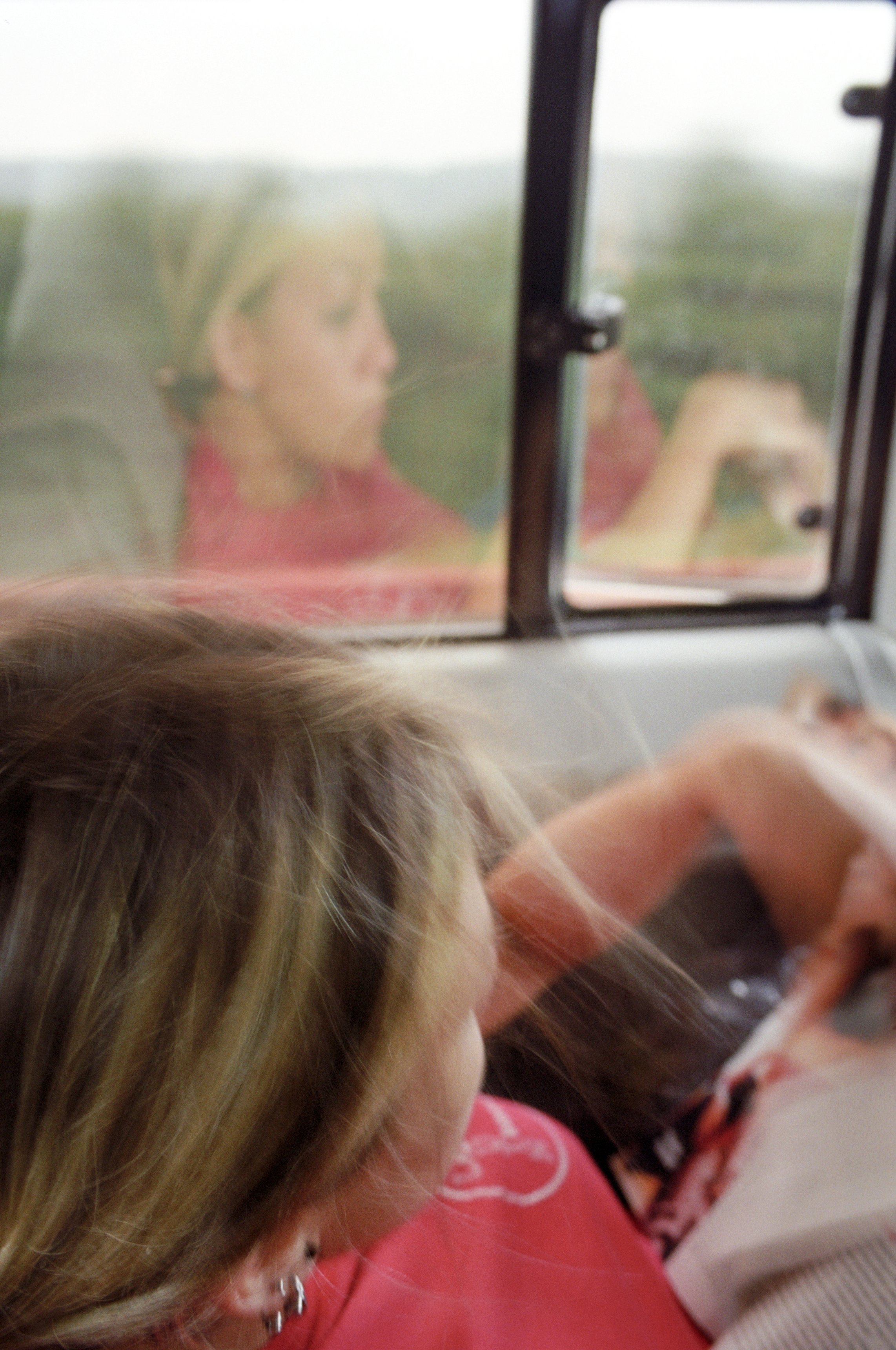 Adirondacks 2001; Kristel Car Reflection 3.JPG