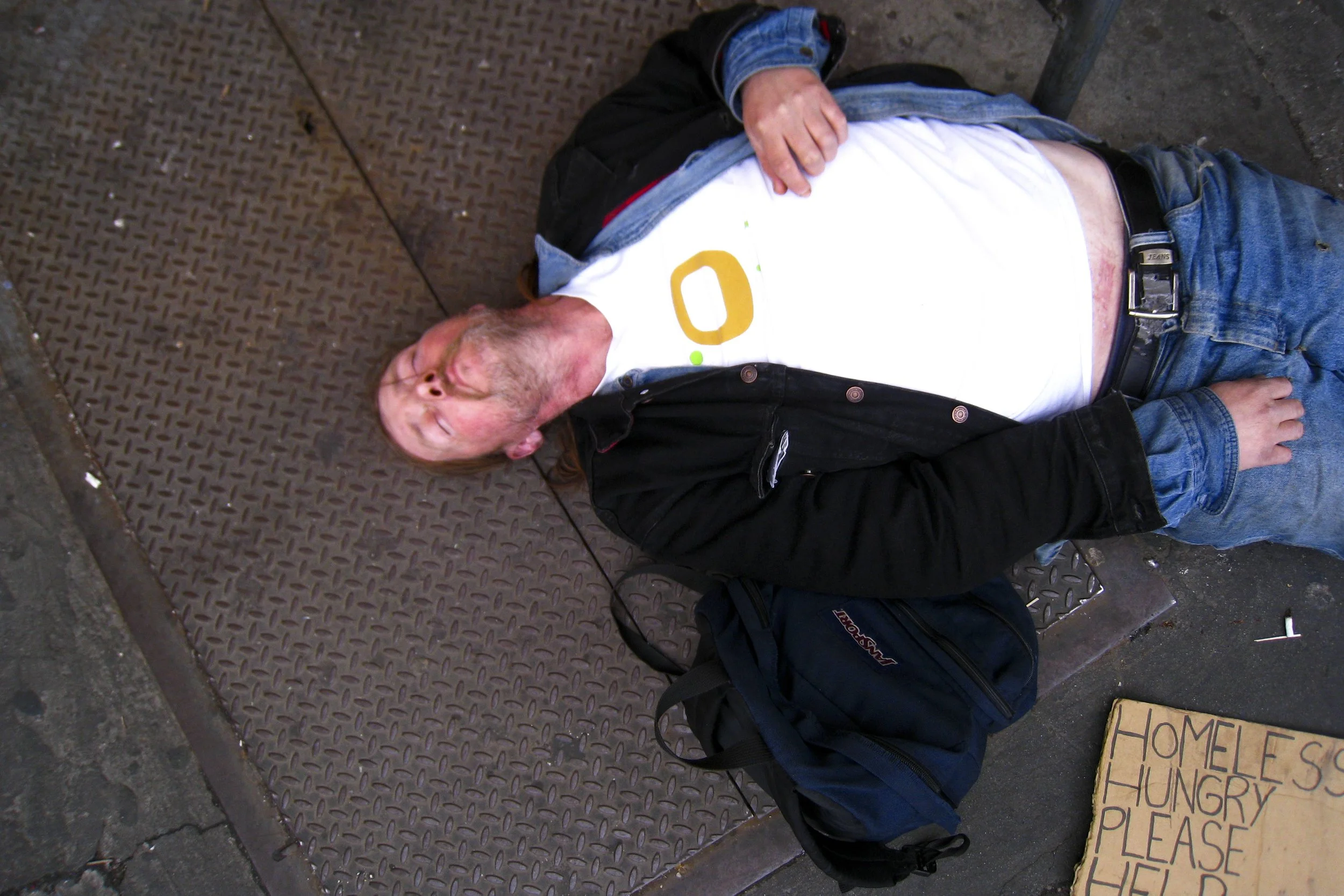 Bum Sleeping Scrill Grill Streets.JPG