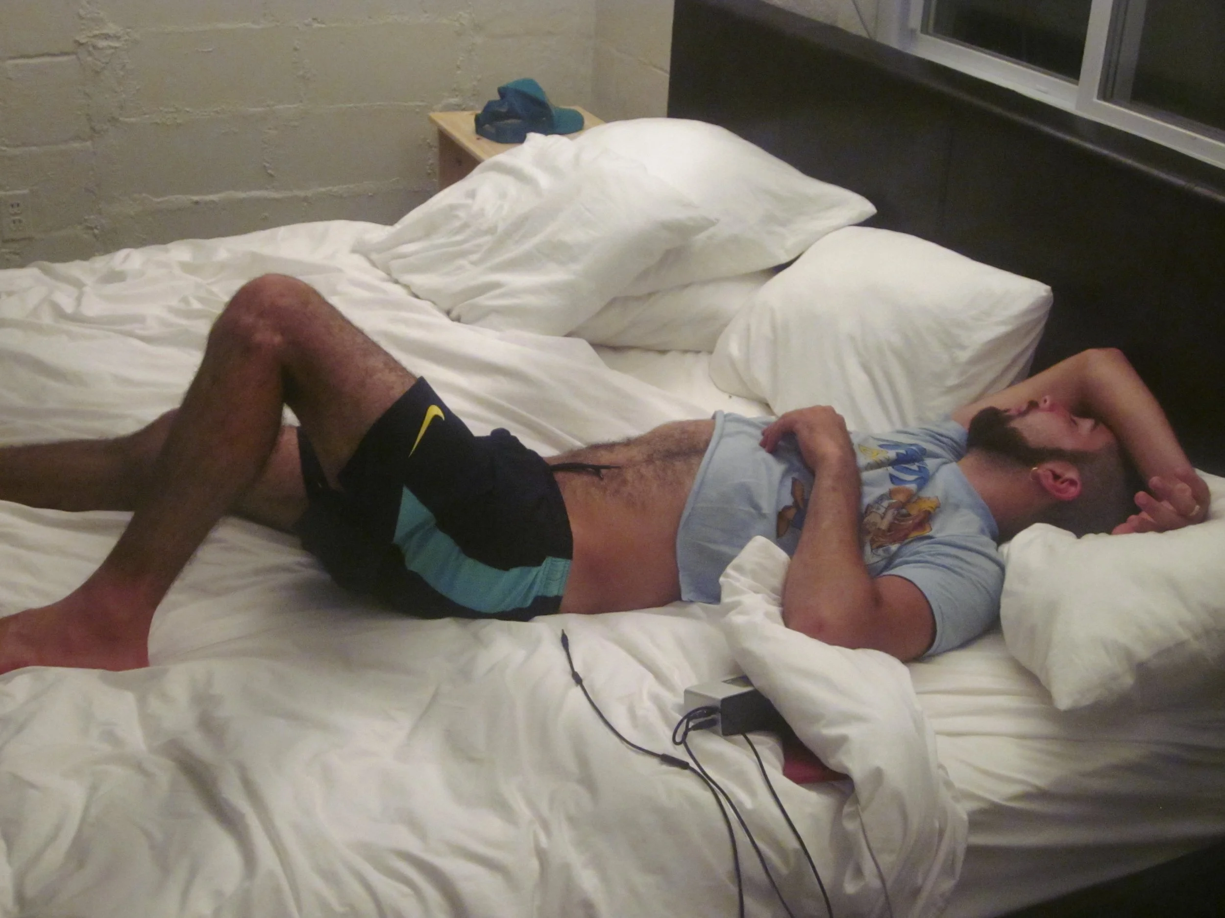 Fire Island Pines September 18th -20th 2015 13; Guy Sleeping.jpg