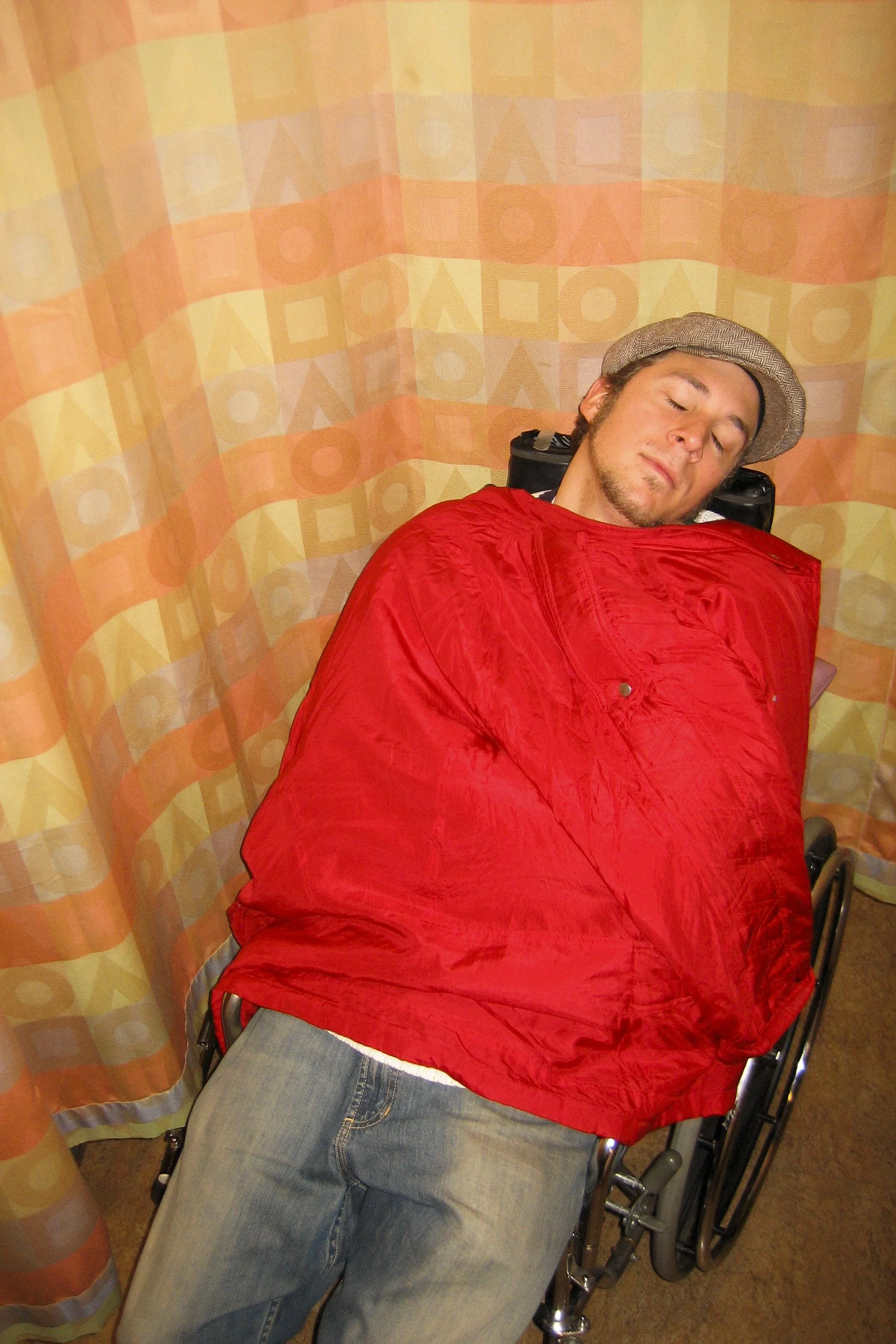 Methodist Hospital; Mike In Wheelchair Sleeping.JPG