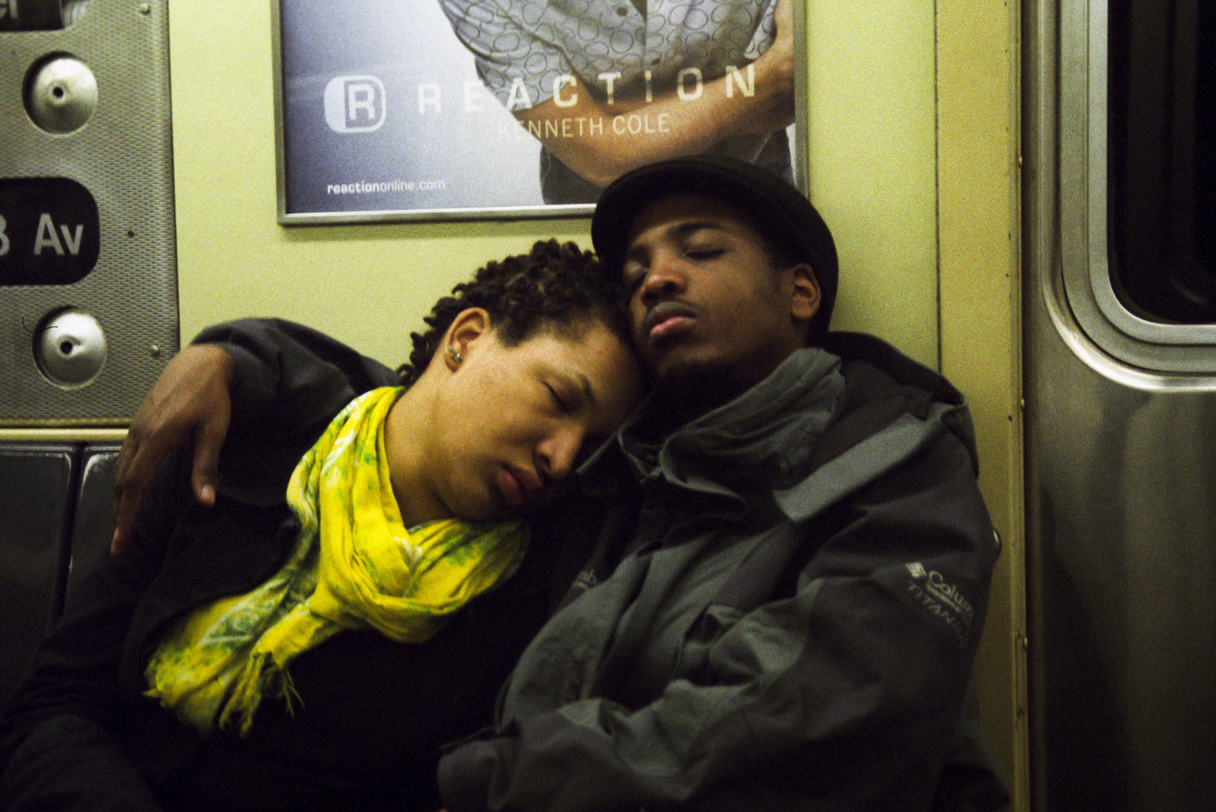 Nuclear Family Blestenation Show Tobacco Road 13; Sleeping On Train.jpg