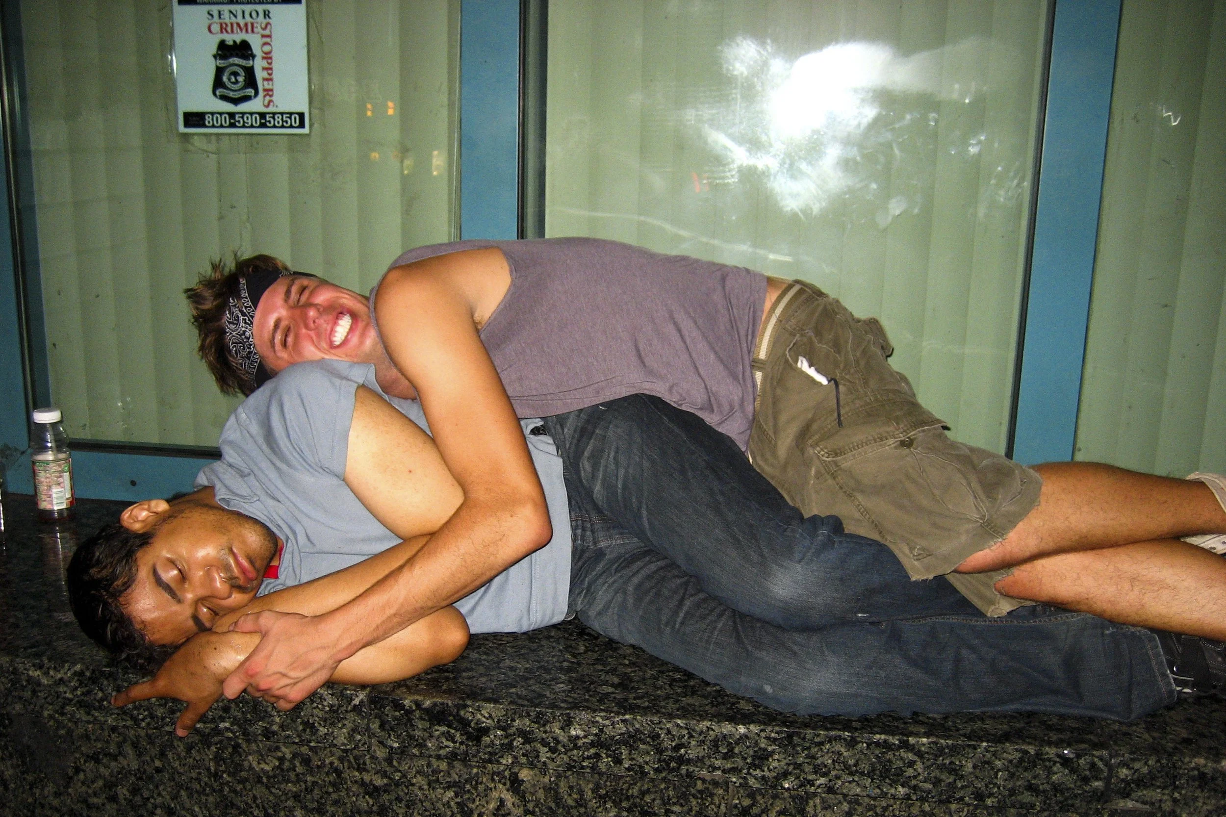 Splash; Kristian Harrassing Drunk Guy Vomit 1.JPG