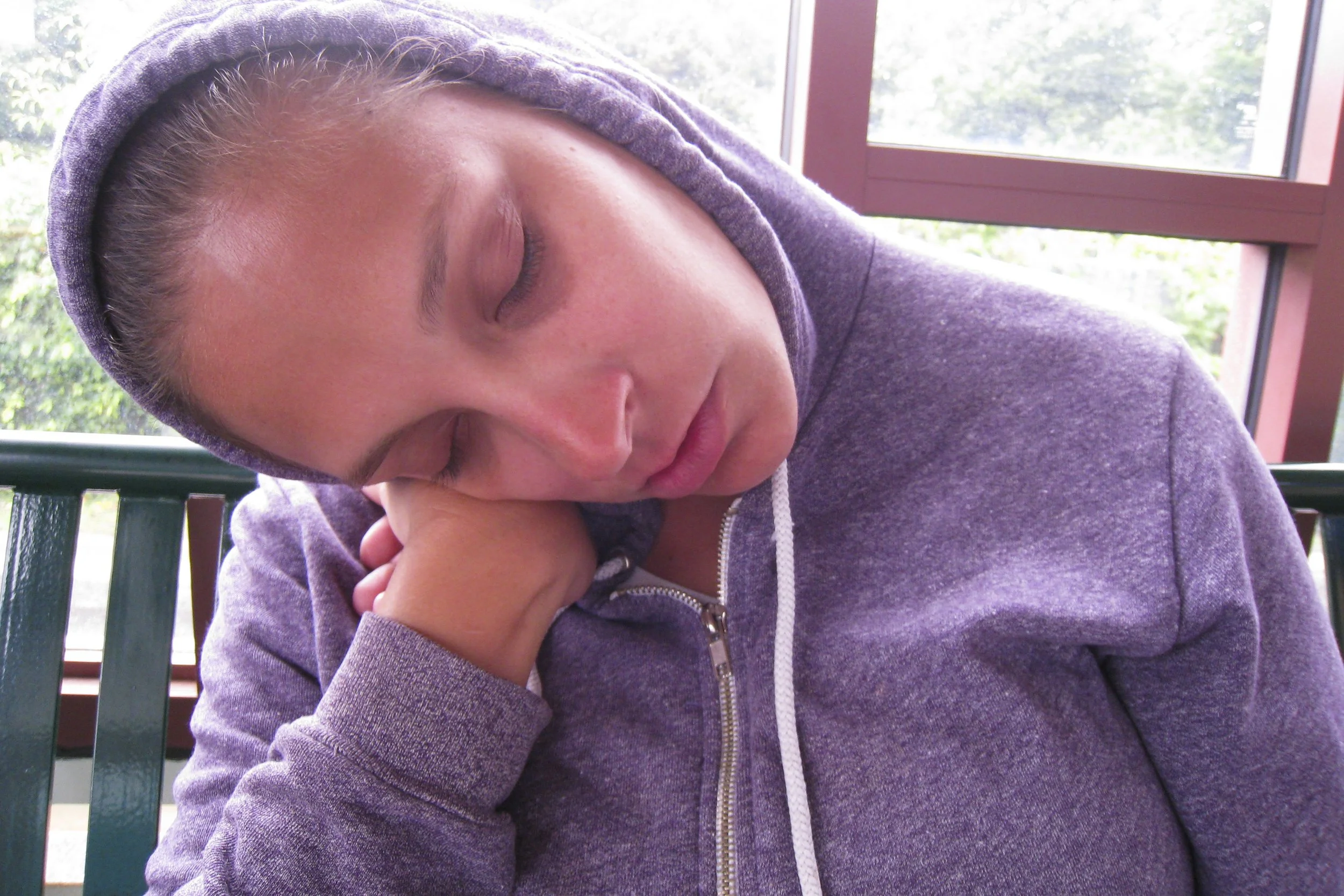 Stephanie Sleeping LIRR.JPG