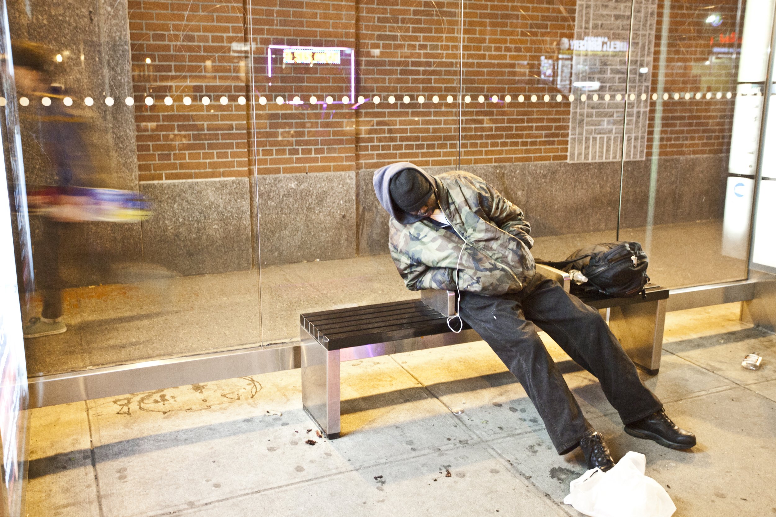 Taji & Vito Fun's Big Night Out; Homeless Dude Sleeping.jpg