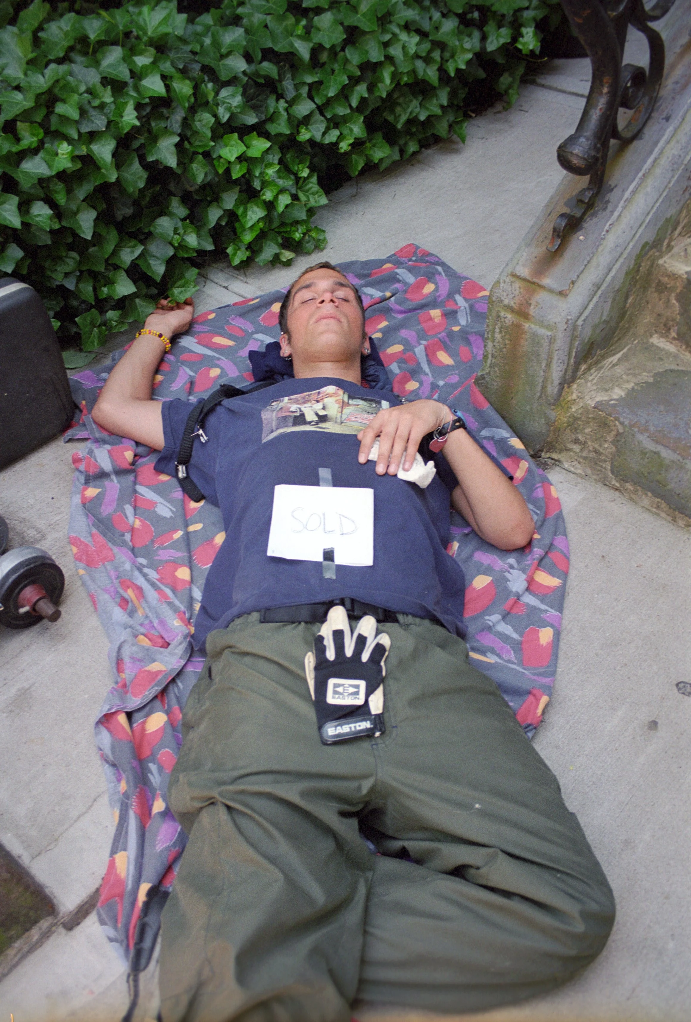 Stoop Sale; Vito Sleeping Sold Sign Negative Scan.JPG