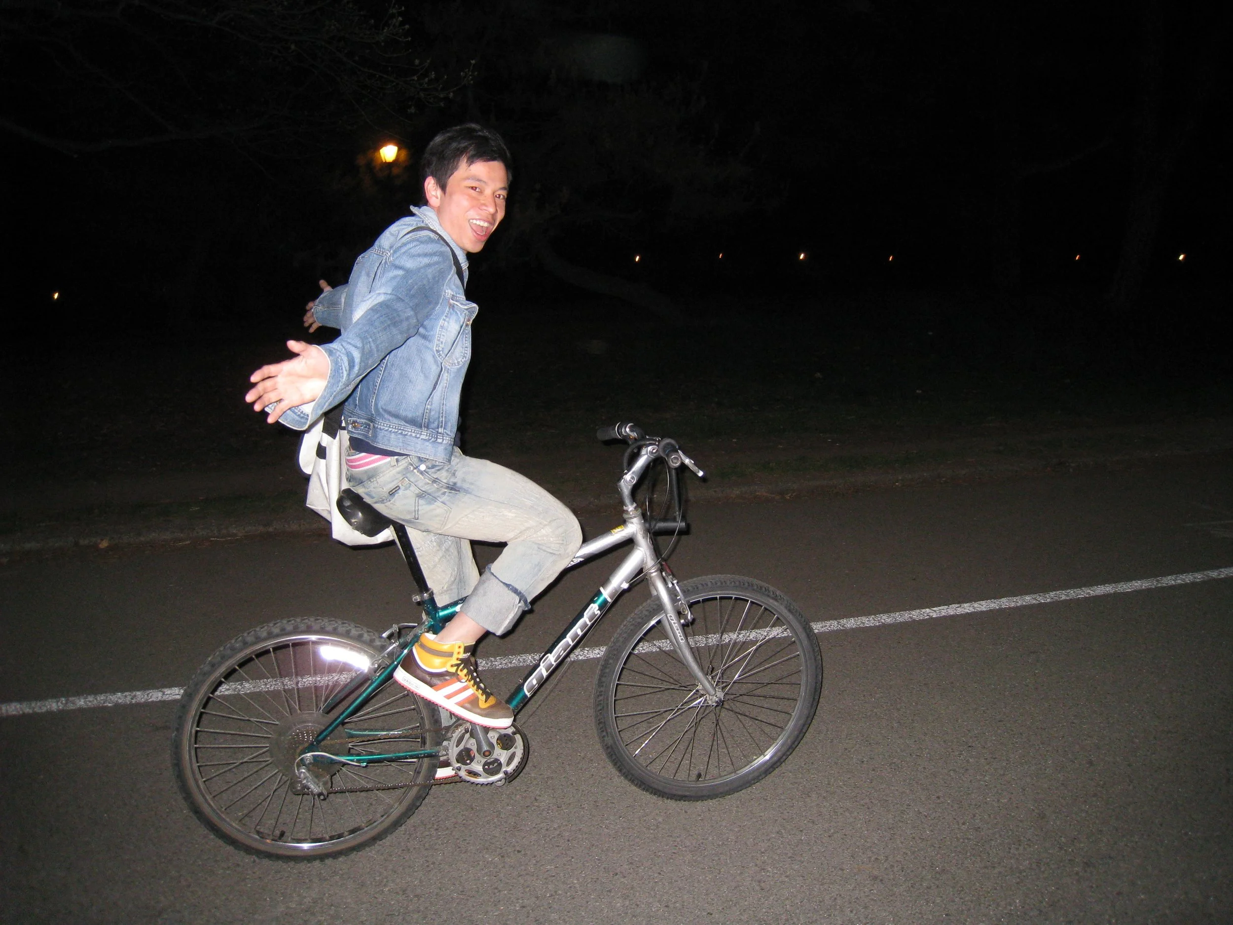 Clem Biking At Night 3.JPG