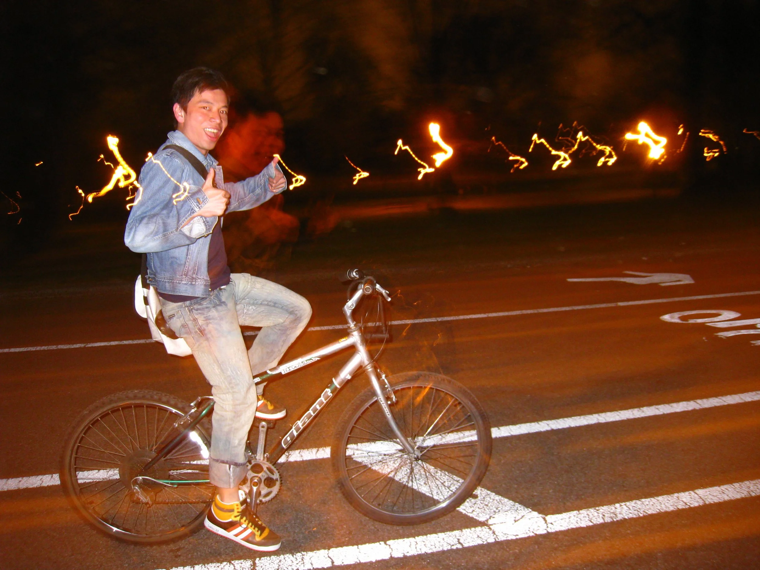 Clem Biking At Night 4.JPG