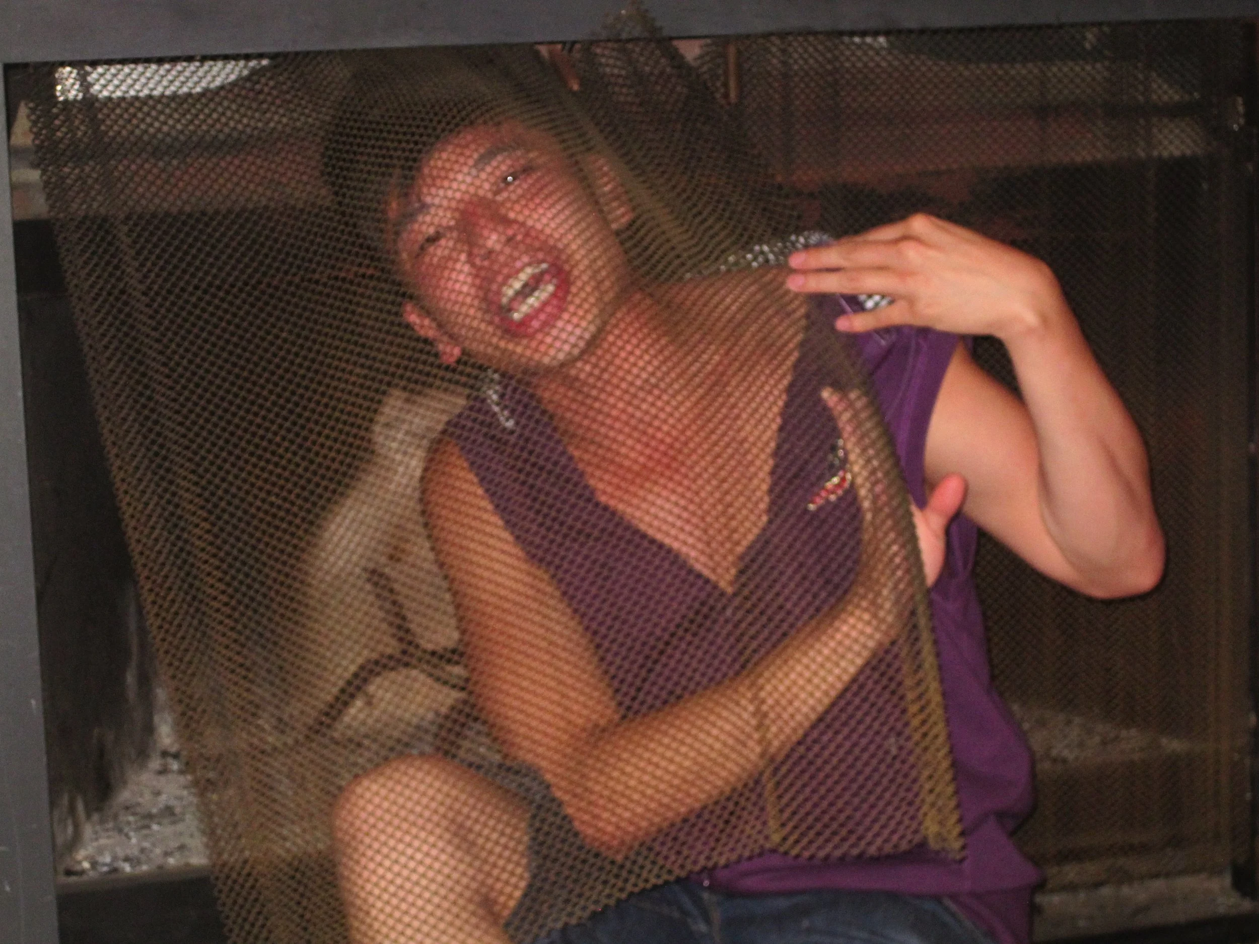 Fire Island Pines Memorial Day Weekend 2010; Clem Fireplace.JPG