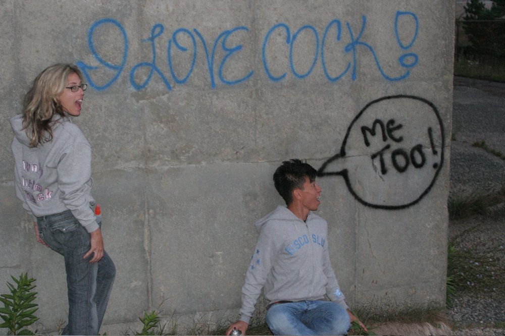 Truro 2005; I Love Cock Too Becca Clem Graffiti.jpg