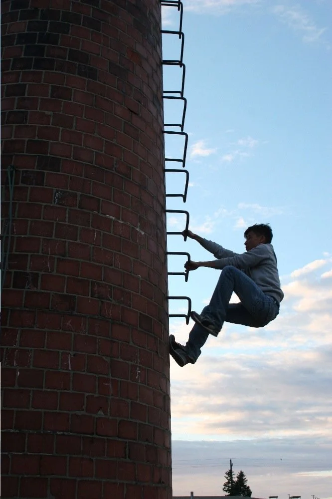 Truro 2005; Ladder Climbing Clem 1.jpg