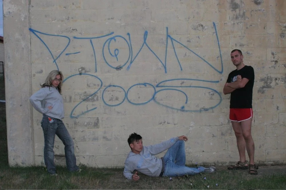 Truro 2005; P-Town 2005 Graffiti Clem Becca Vito.jpg