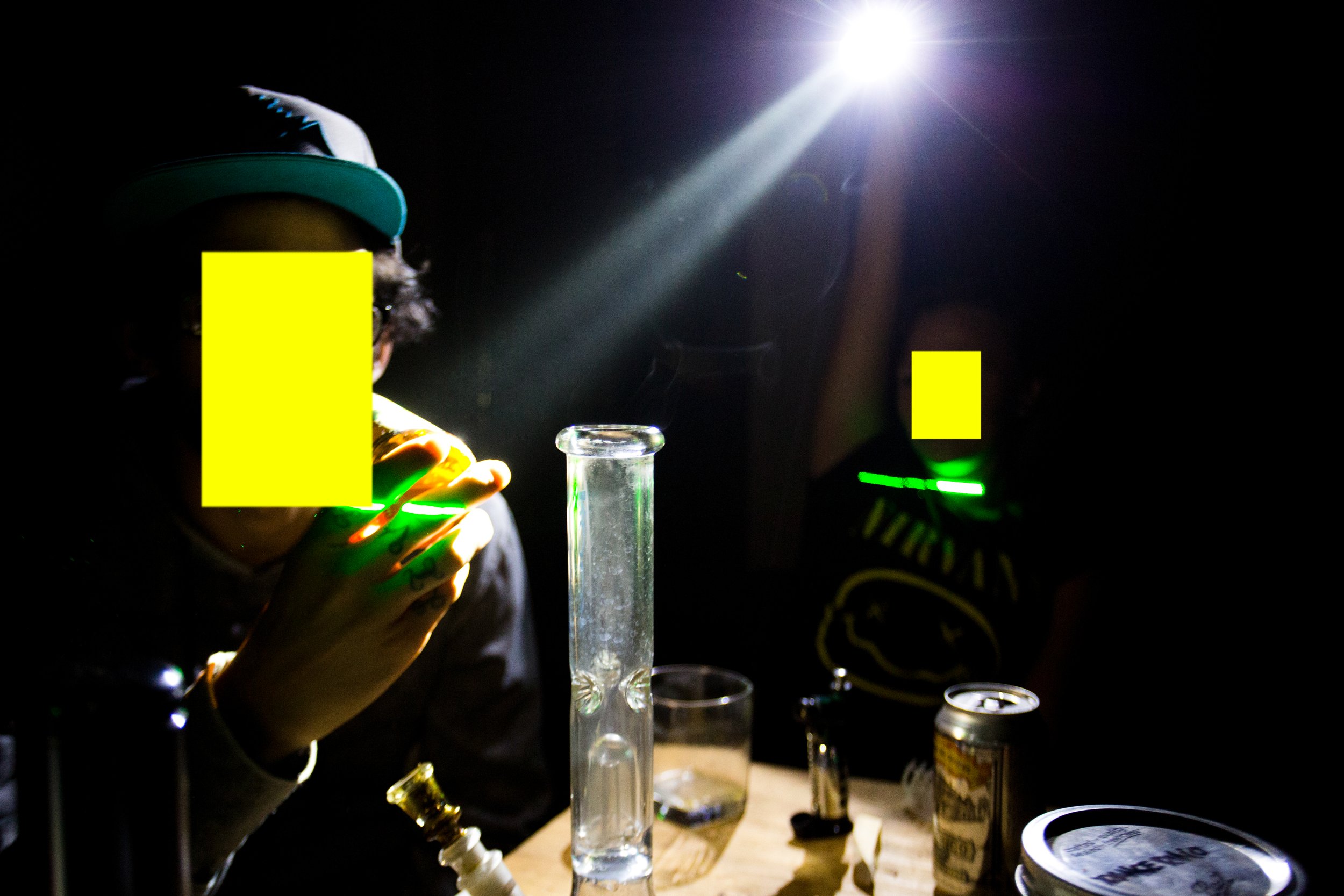 Marijuana Ranch Humboldt County California October 2013 33 Koil Smoking Silhoutte Laser Photo by Vito Fun.JPG