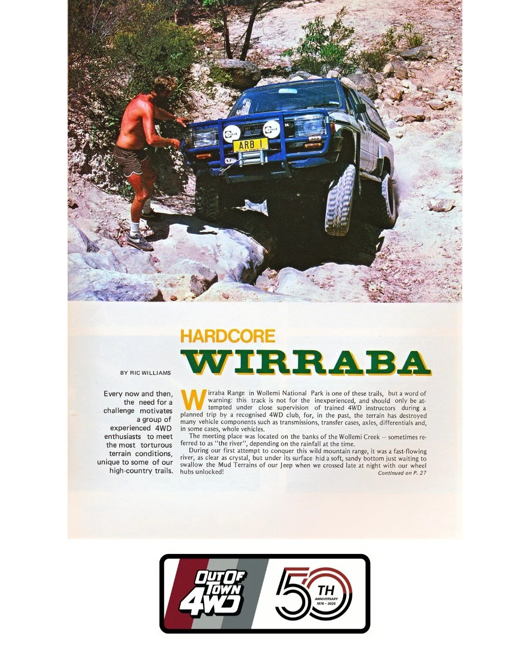 From the pages of Bushdriver Magazine to one of NSW&rsquo;s most iconic off-road tracks 🏔️

&ldquo;Hardcore Wirraba&rdquo; by Ric Williams captures Fred Black and the Out Of Town 4WD display vehicles out doing what they&rsquo;re built for, real-worl